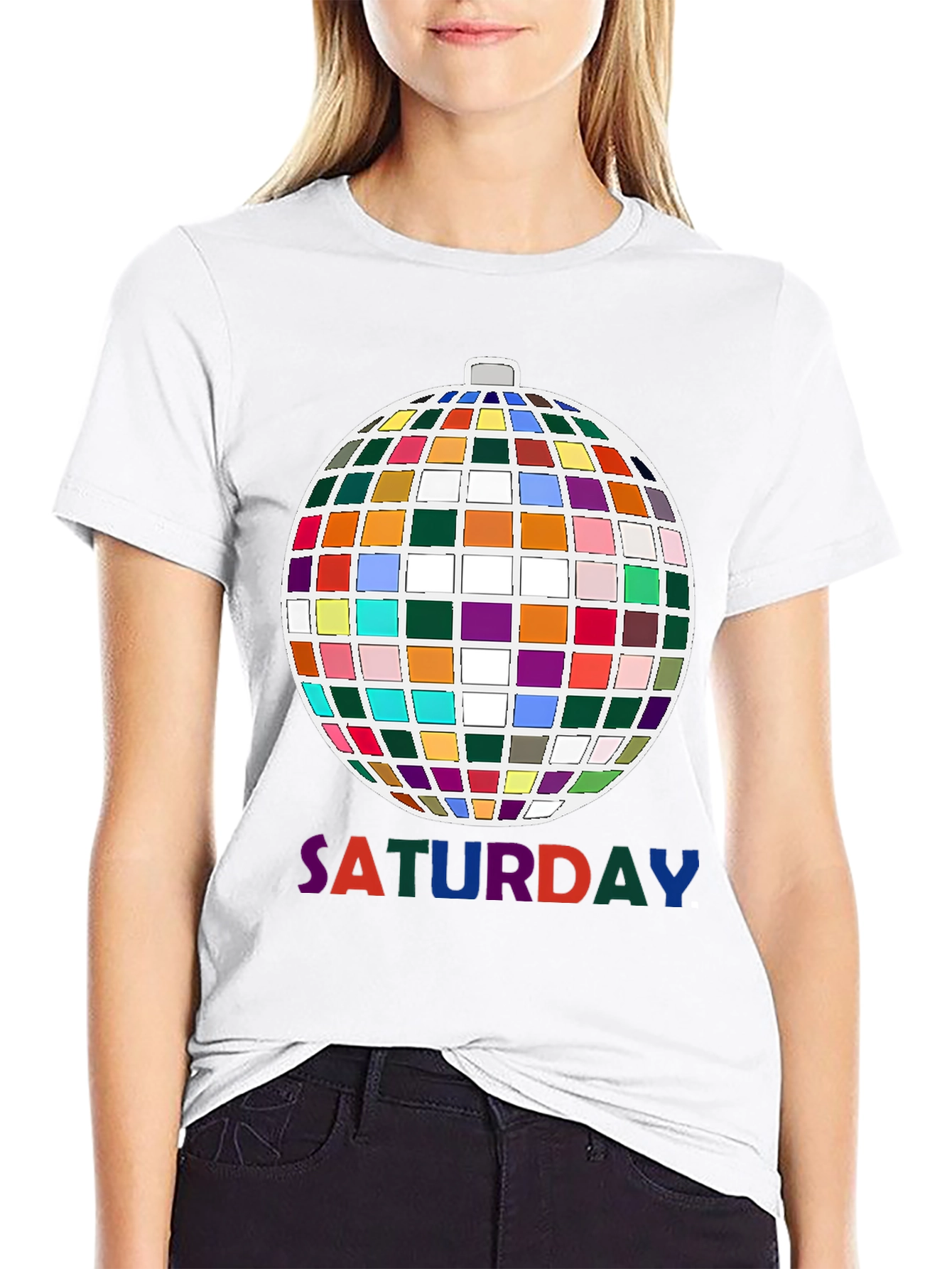 Saturday Disco Ball Graphic Tee