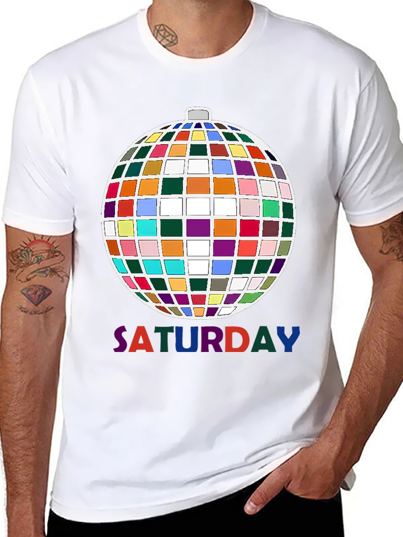Saturday Disco Ball Graphic Tee