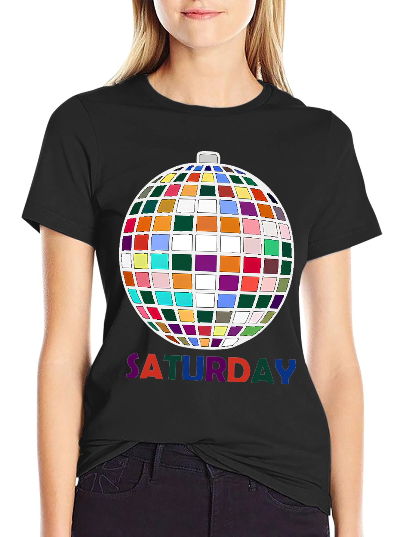 Saturday Disco Ball Graphic Tee