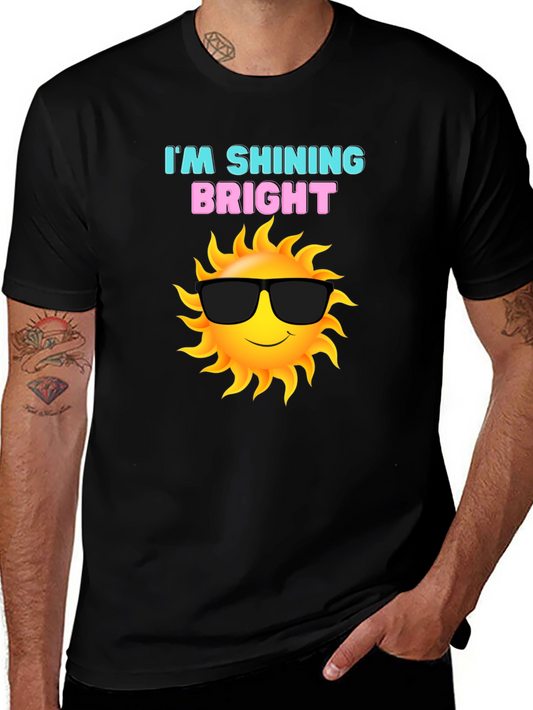 Shining Bright Sun Graphic Tee - Black