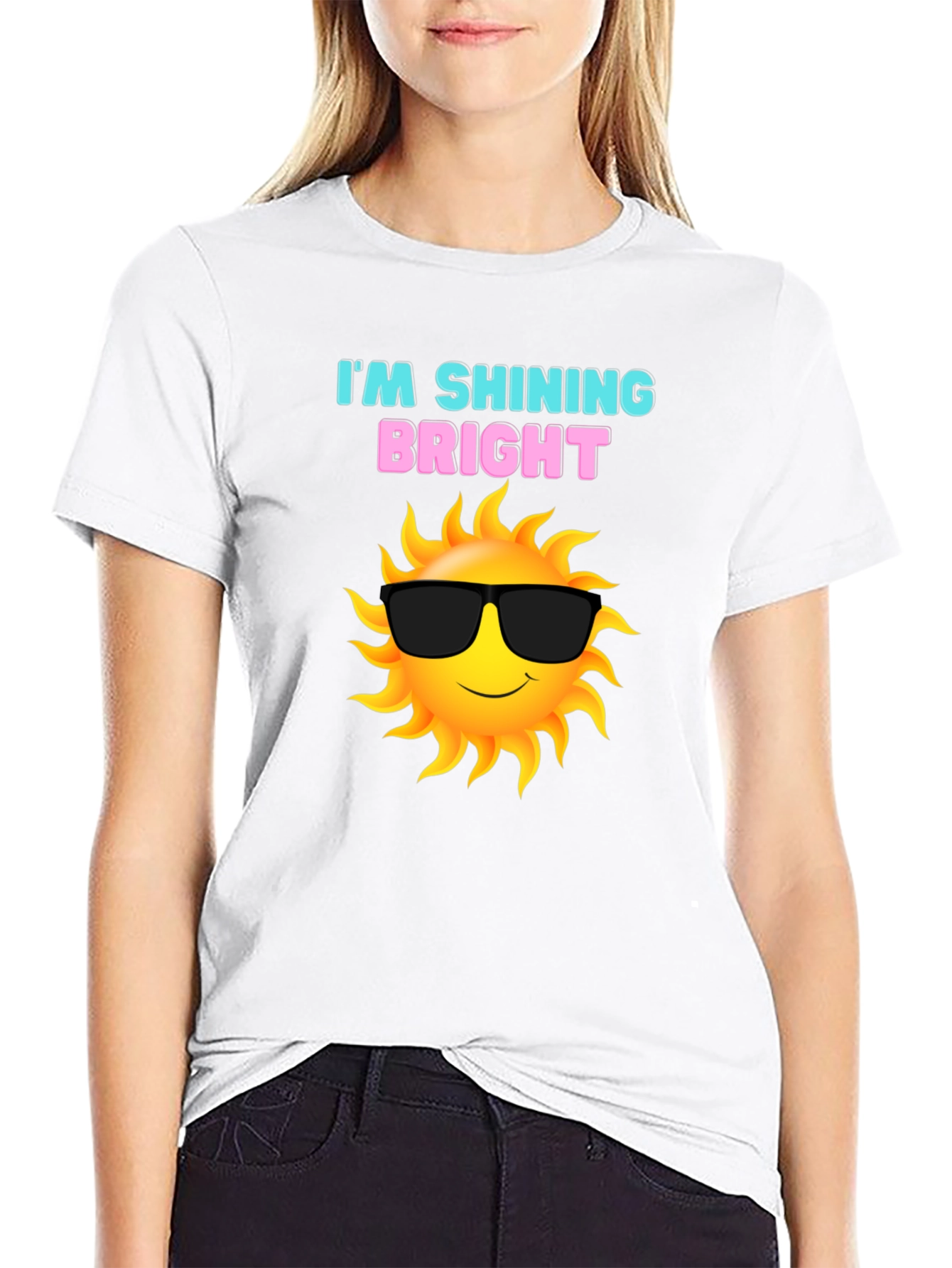 Shining Bright Sun Graphic Tee - Black