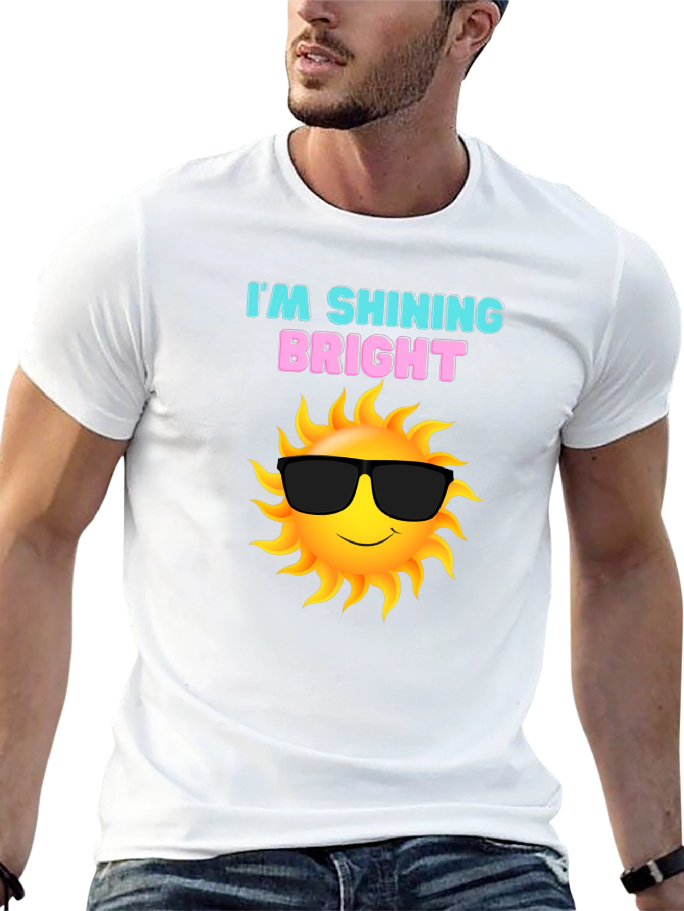 Shining Bright Sun Graphic Tee - Black