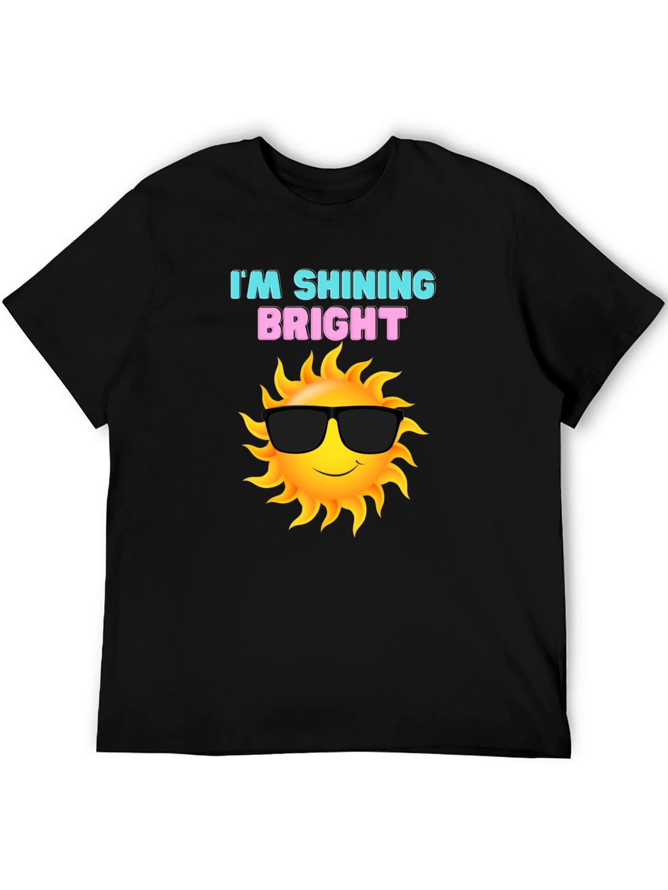 Shining Bright Sun Graphic Tee - Black