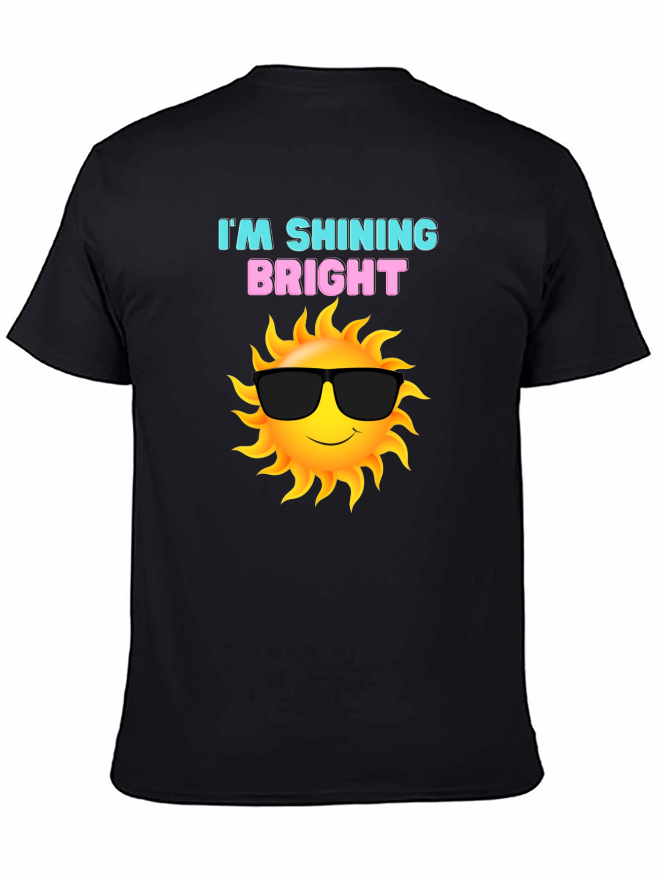 Shining Bright Sun Graphic Tee - Black