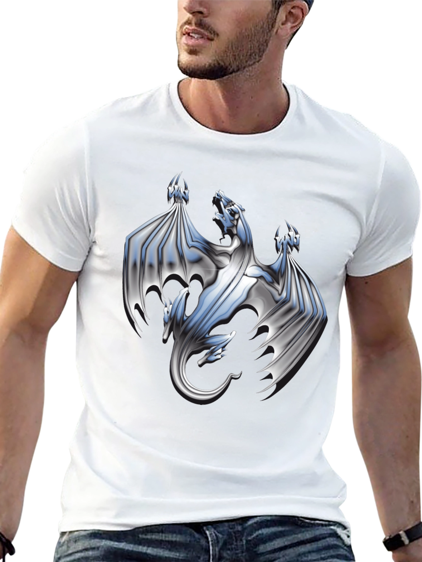 Three-Headed Dragon Graphic T-Shirt
