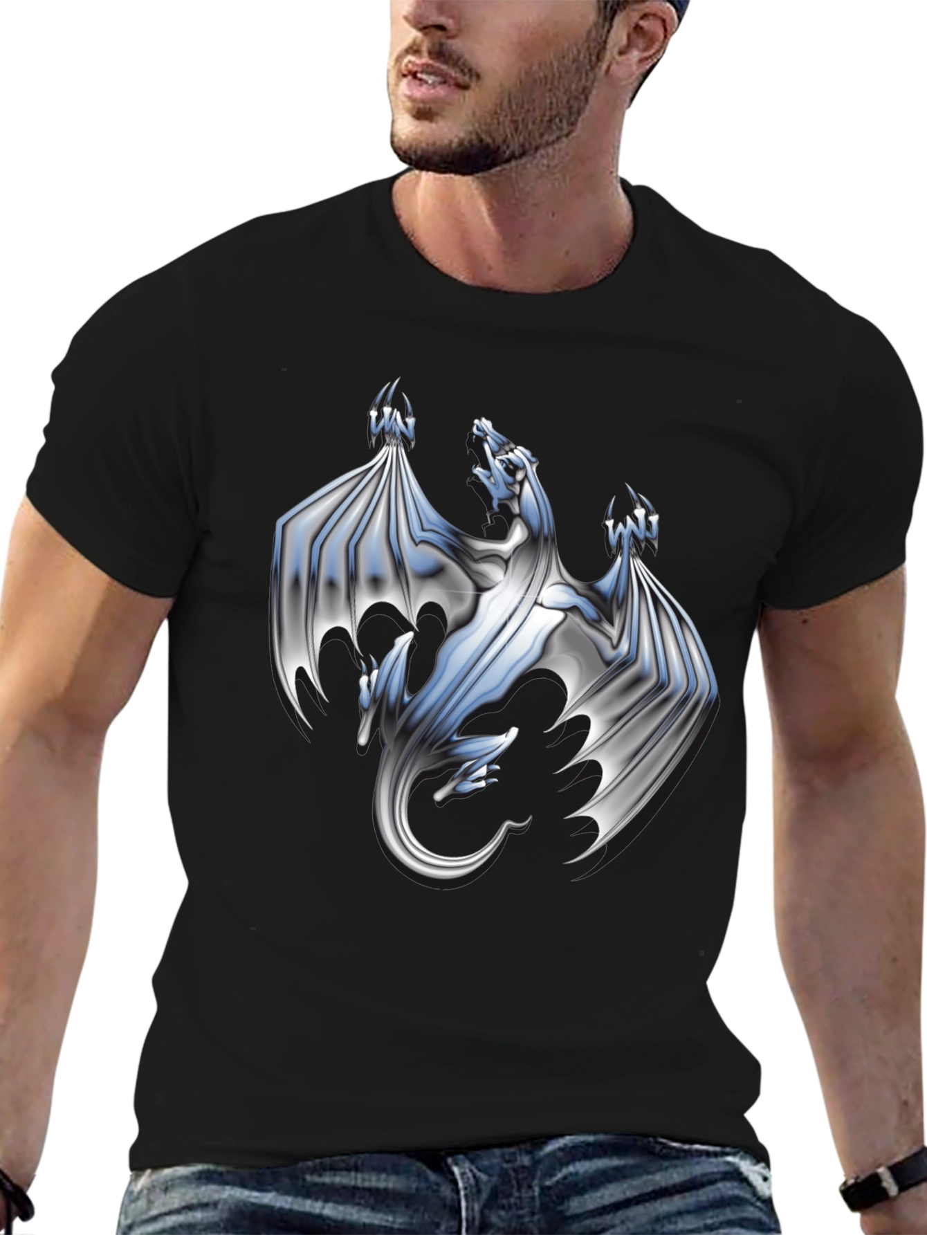 Three-Headed Dragon Graphic T-Shirt