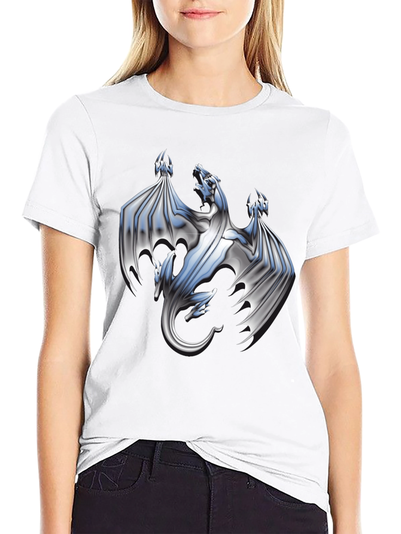 Three-Headed Dragon Graphic T-Shirt