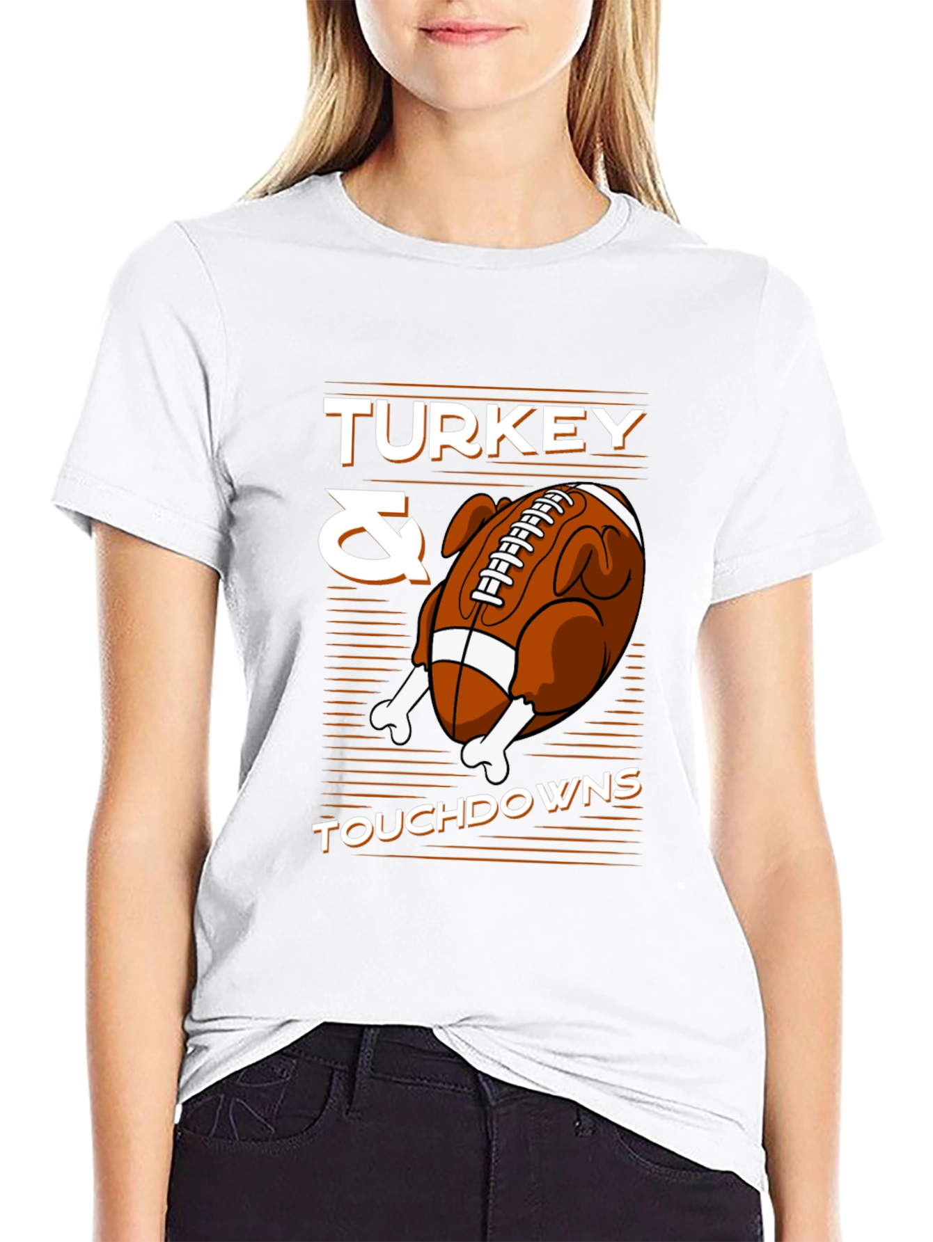 Turkey & Touchdowns Graphic T-Shirt