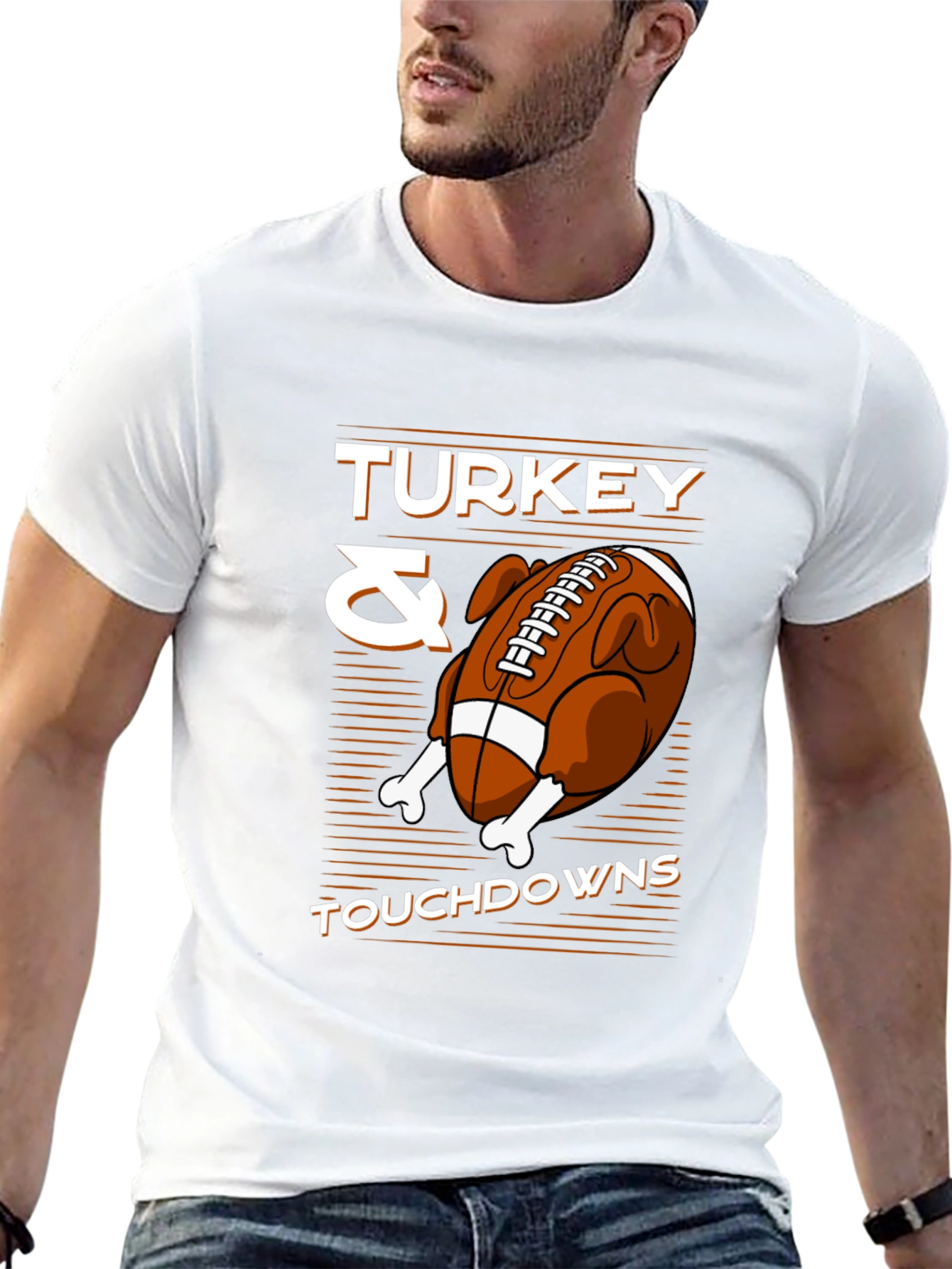 Turkey & Touchdowns Graphic T-Shirt