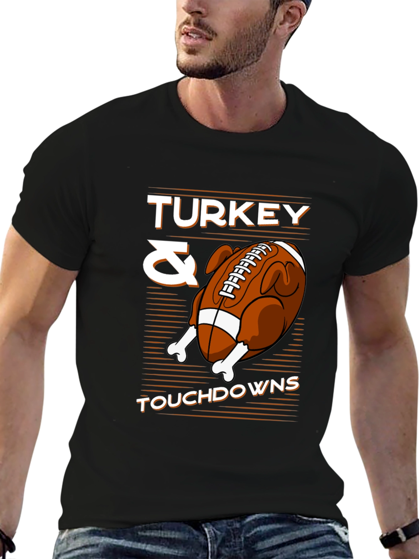 Turkey & Touchdowns Graphic T-Shirt