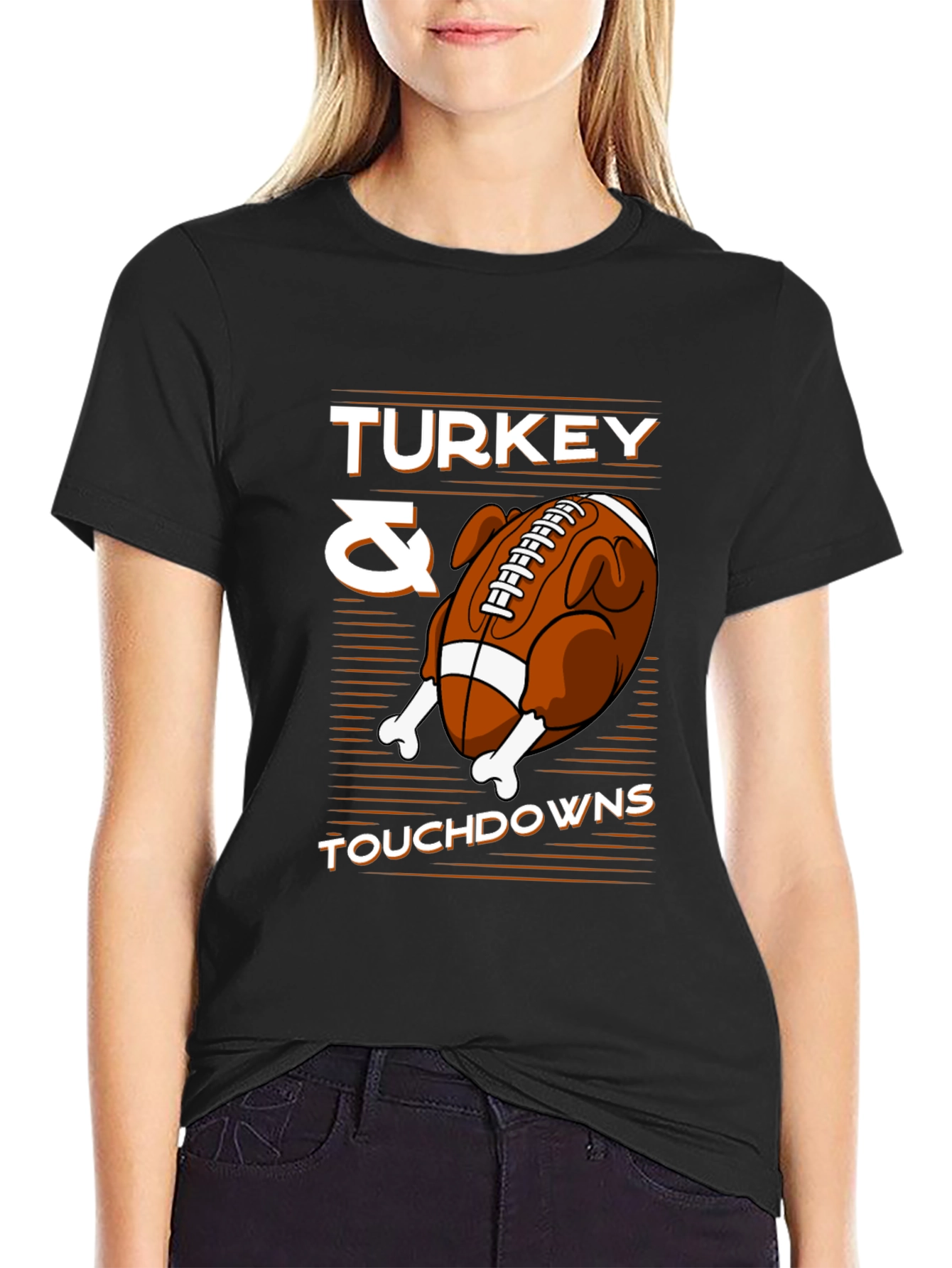 Turkey & Touchdowns Graphic T-Shirt
