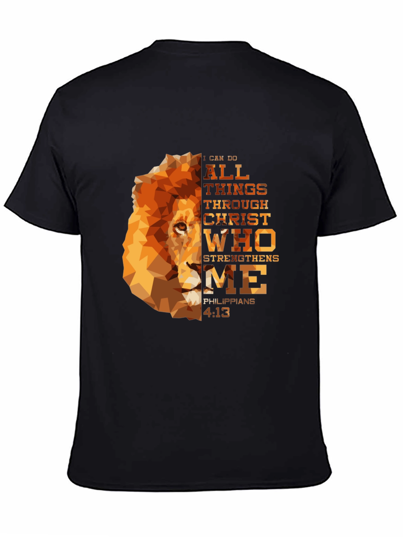 Lion & Scripture Graphic Tee - Philippians 4:13