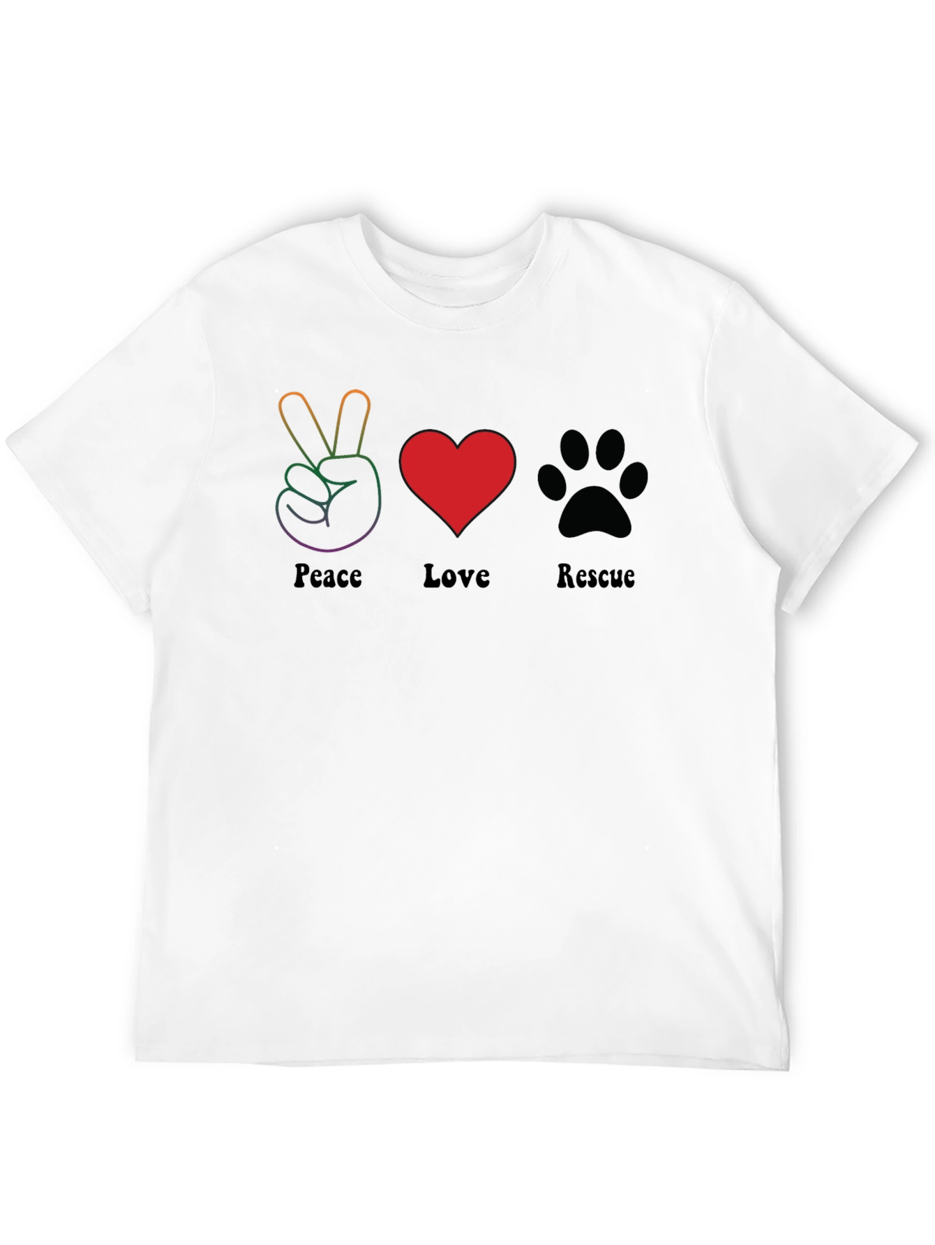 Peace Love Rescue Graphic T-Shirt