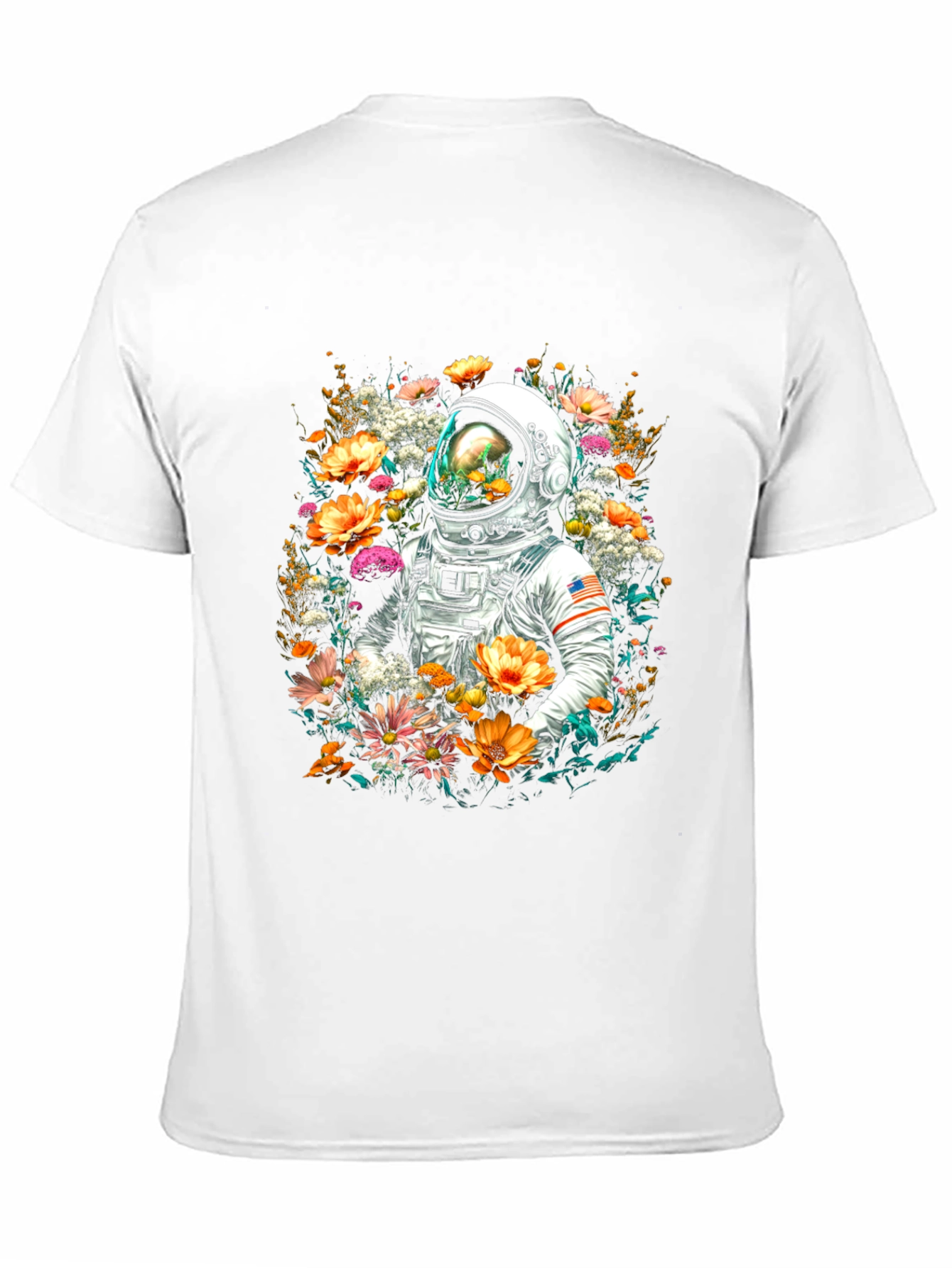 Floral Astronaut Graphic T-Shirt