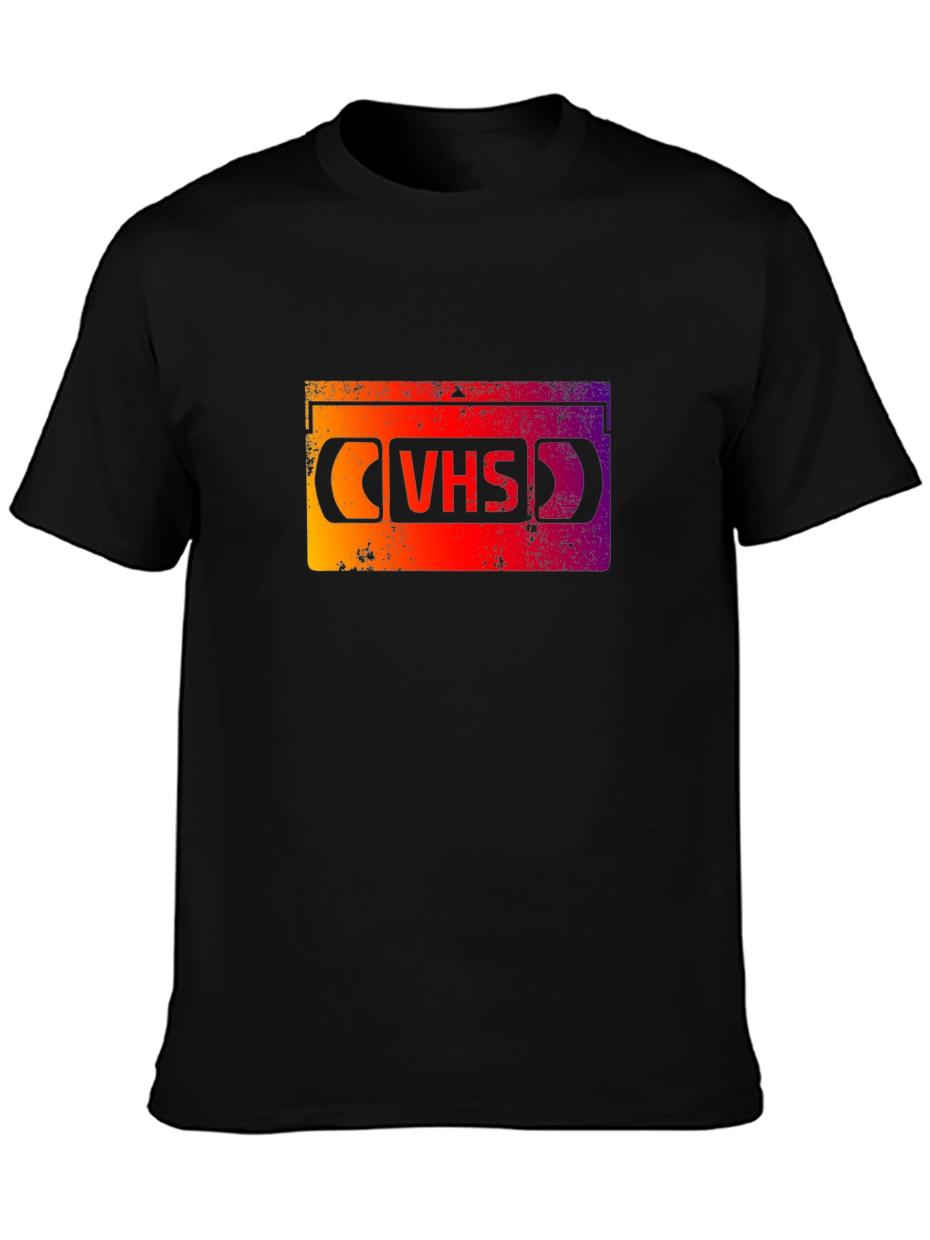 Retro VHS Tape Graphic Tee - Black
