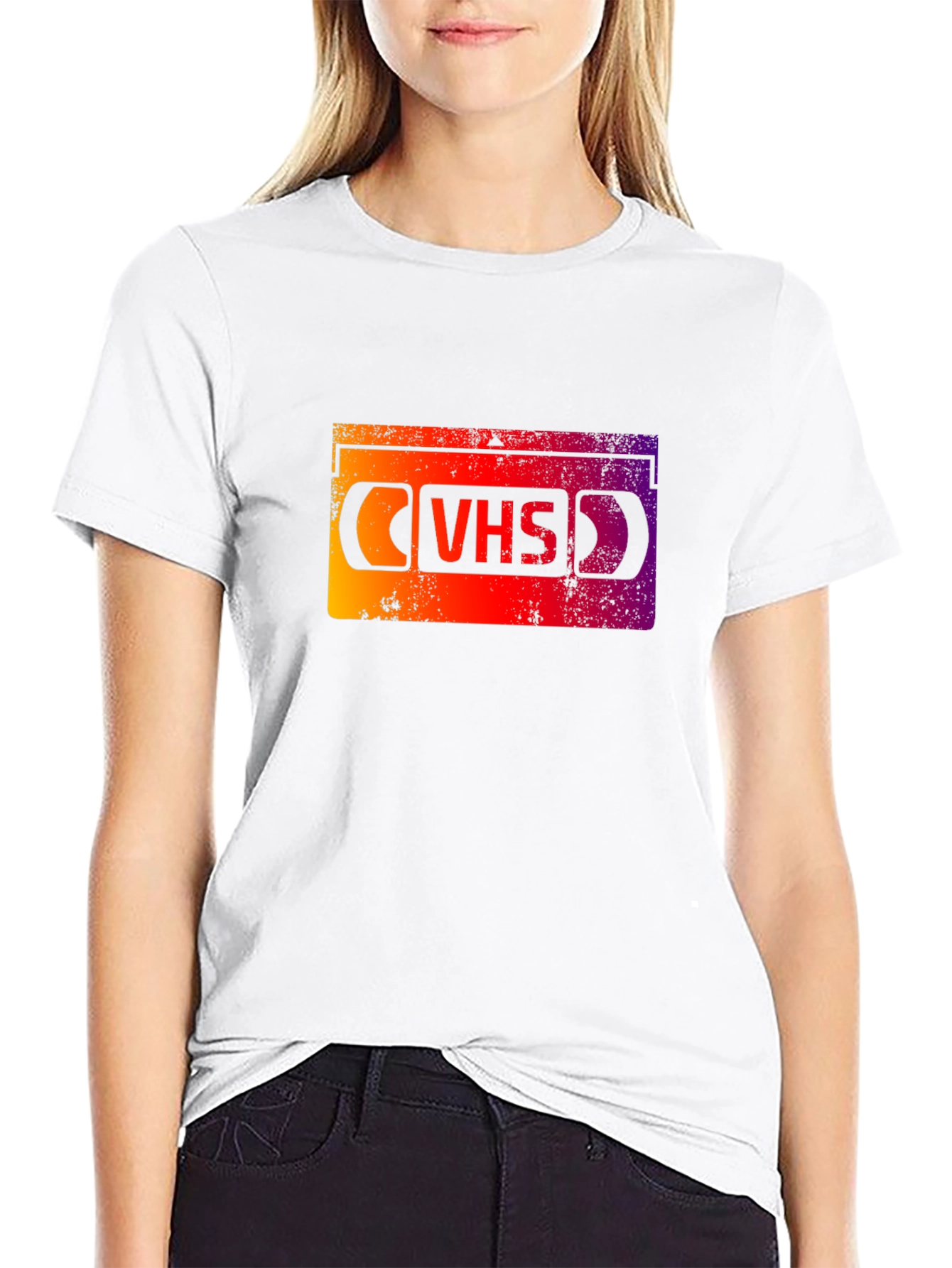 Retro VHS Tape Graphic Tee - Black