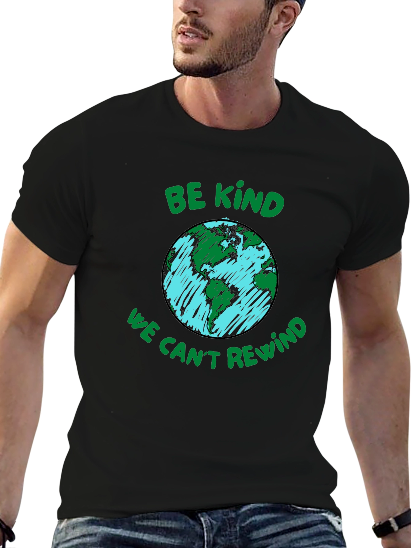 Eco-Friendly Graphic Tee: Be Kind Protect Our Planet