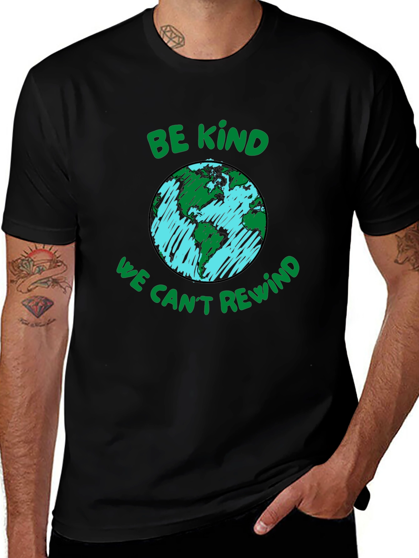 Eco-Friendly Graphic Tee: Be Kind Protect Our Planet