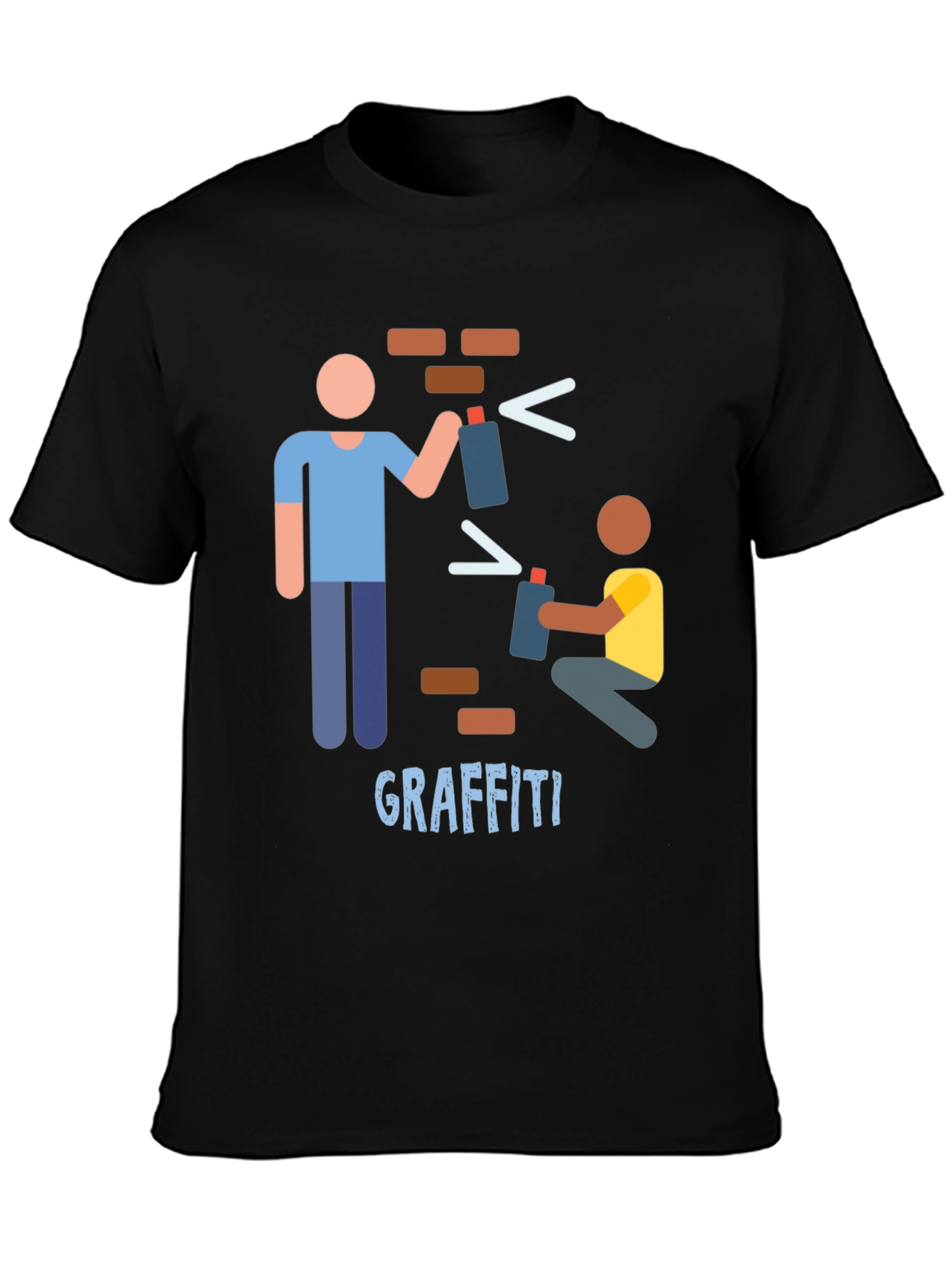 Graffiti Art Black T-Shirt