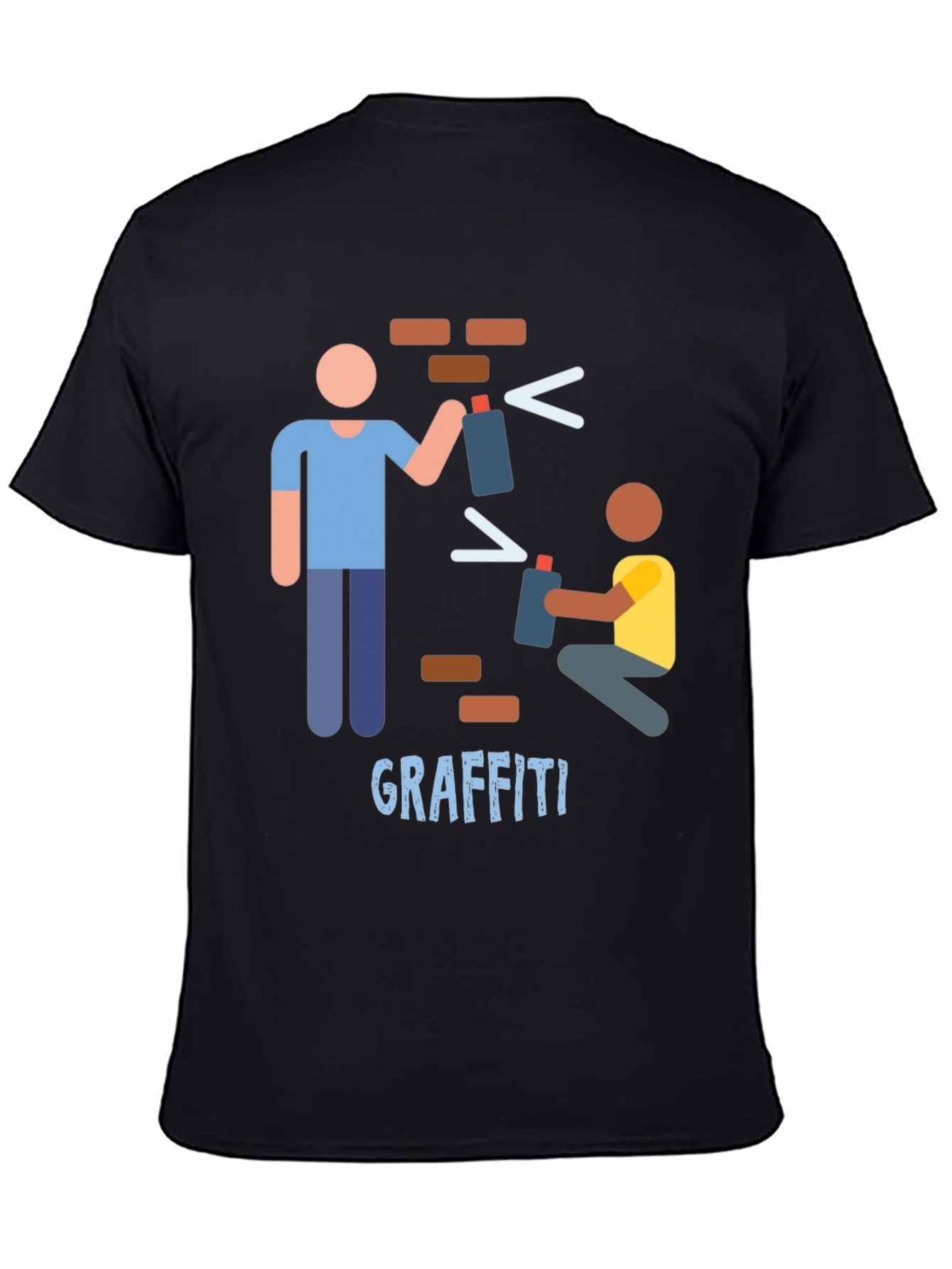 Graffiti Art Black T-Shirt