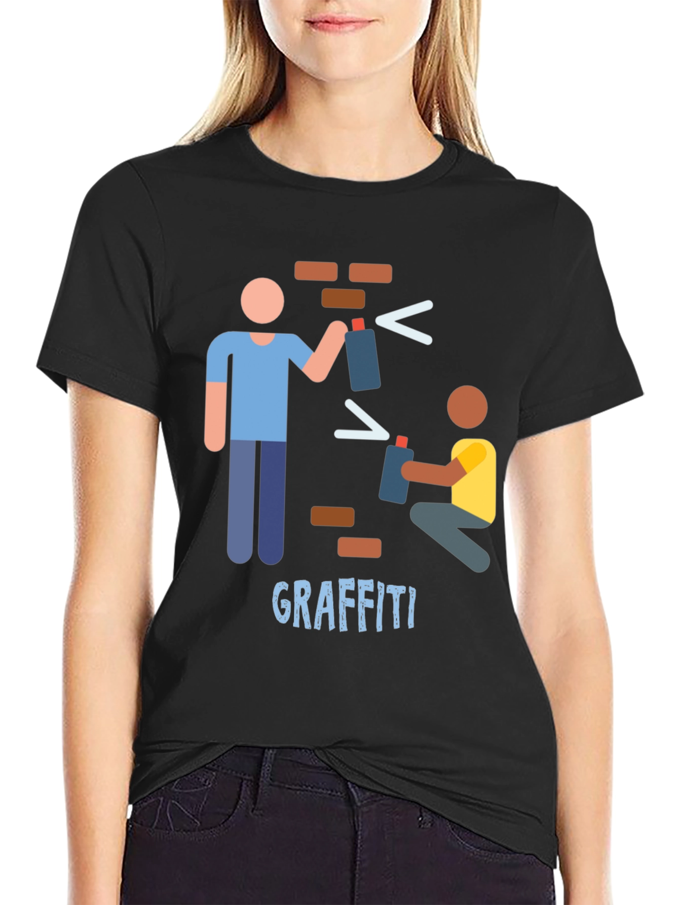 Graffiti Art Black T-Shirt