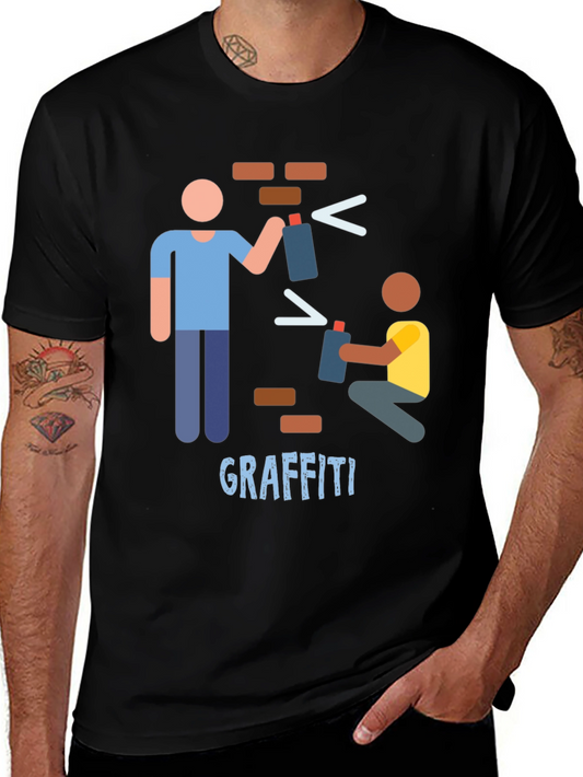 Graffiti Art Black T-Shirt