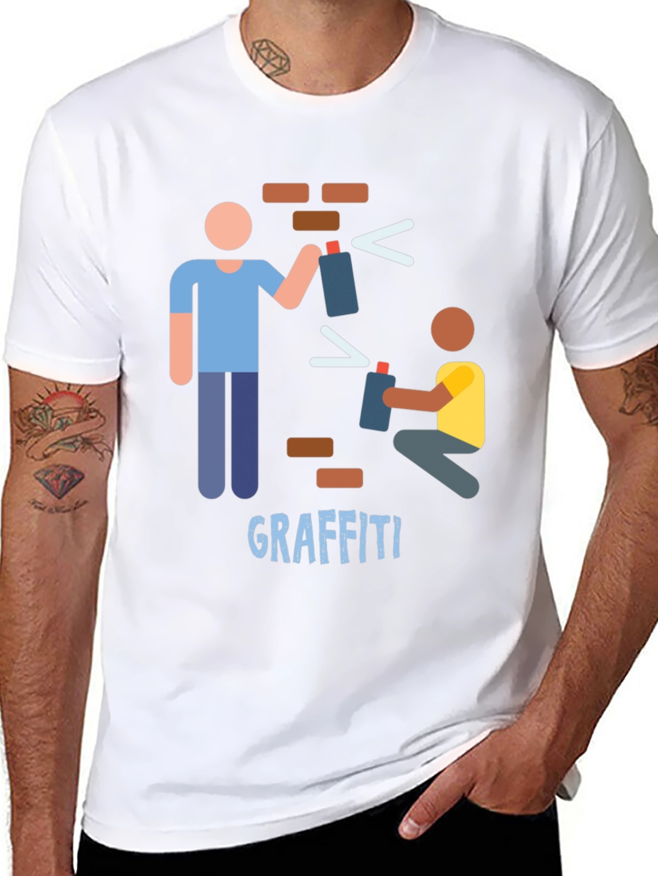Graffiti Art Black T-Shirt