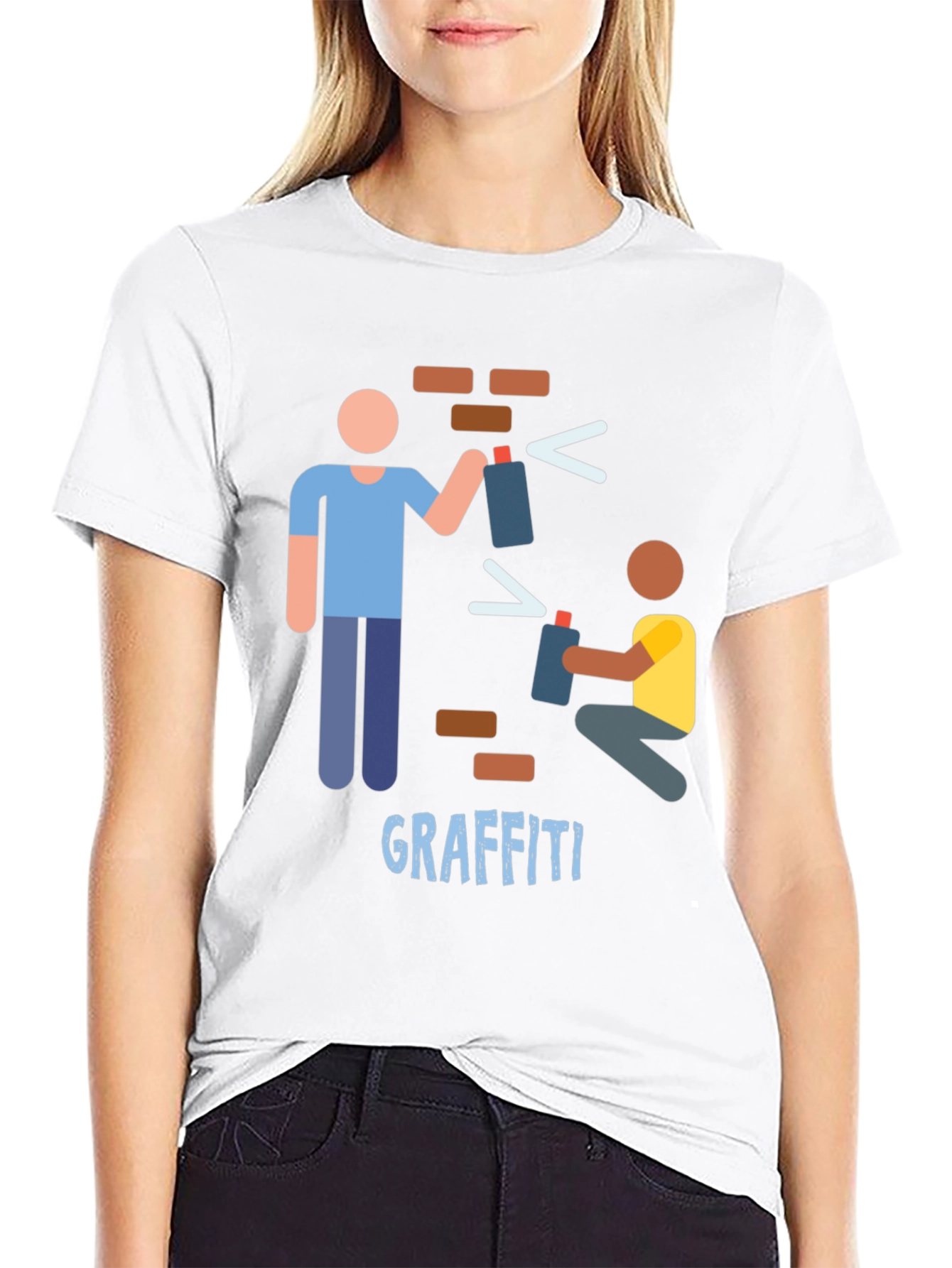 Graffiti Art Black T-Shirt