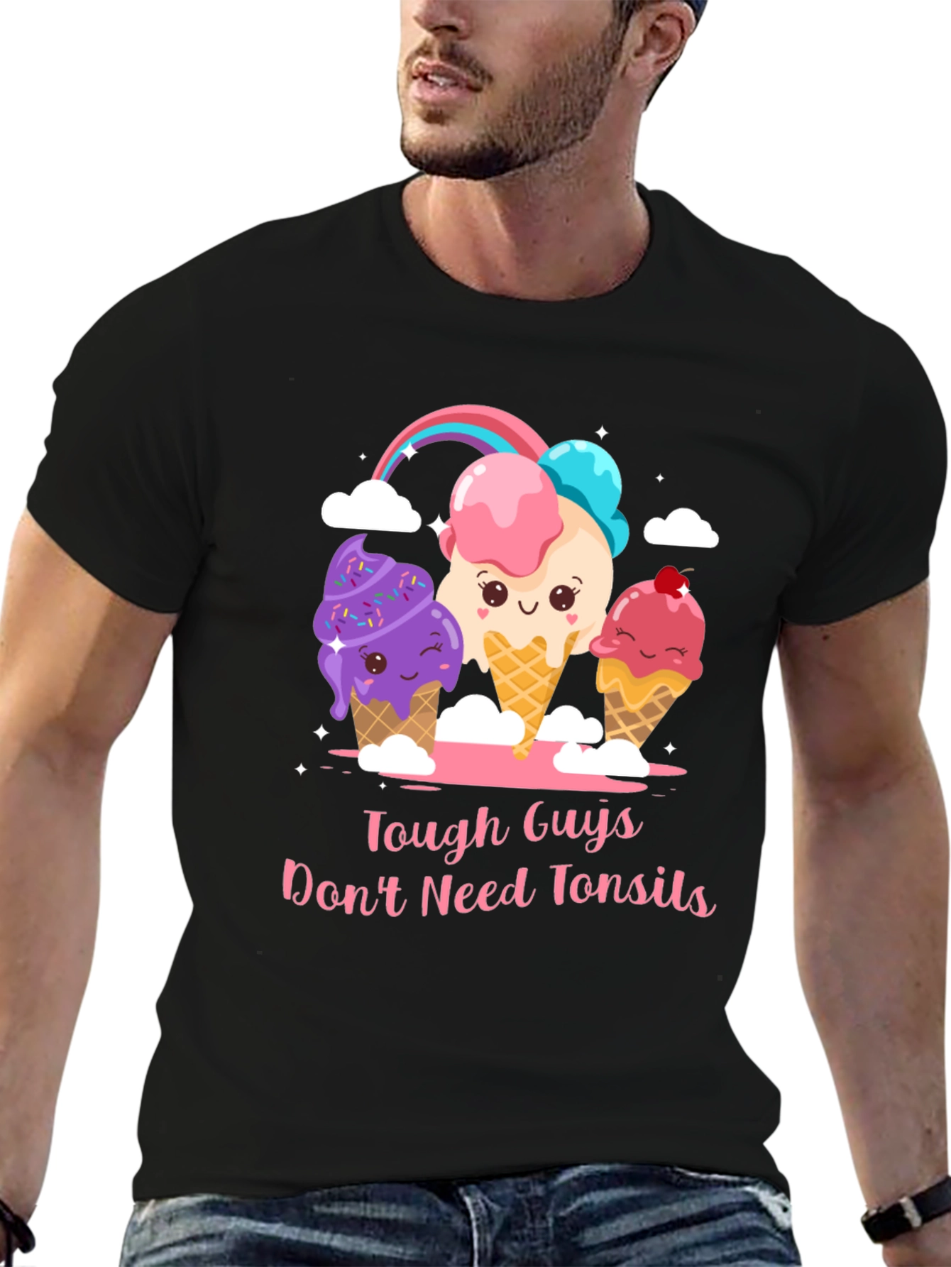 Tough Guys Dont Need Tonsils Ice Cream T-Shirt