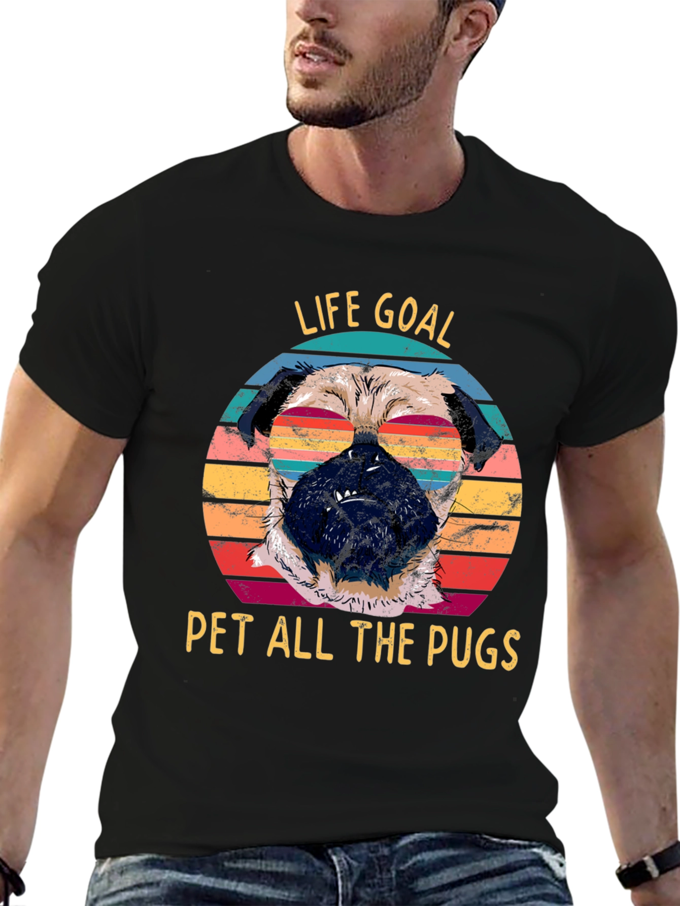 Life Goal Pet All The Pugs Graphic Tee