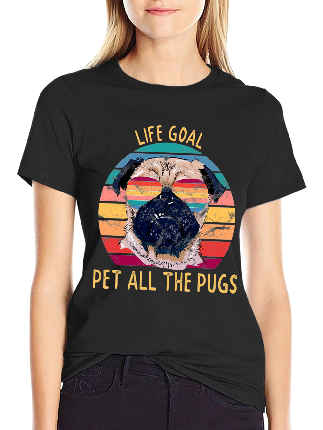 Life Goal Pet All The Pugs Graphic Tee