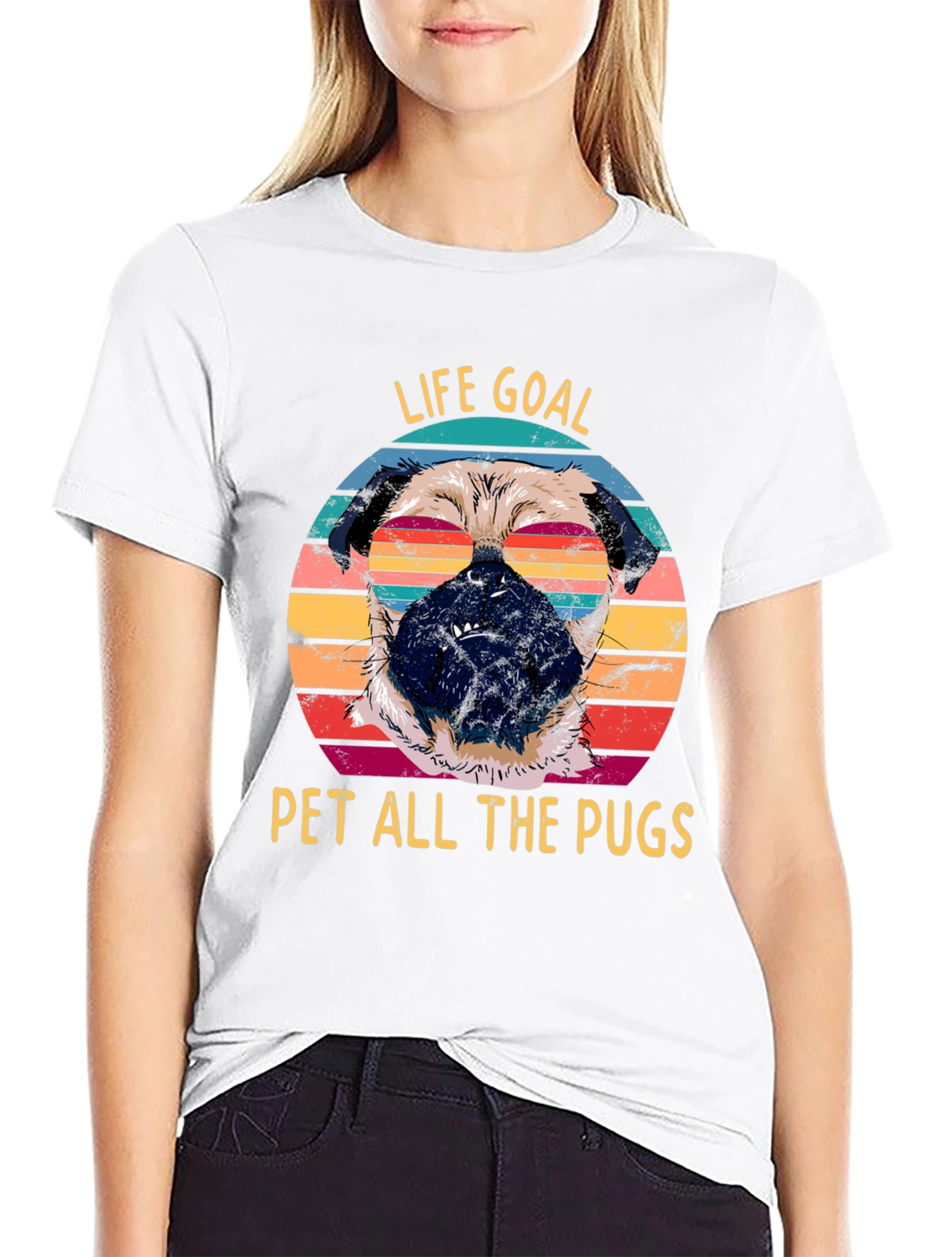 Life Goal Pet All The Pugs Graphic Tee