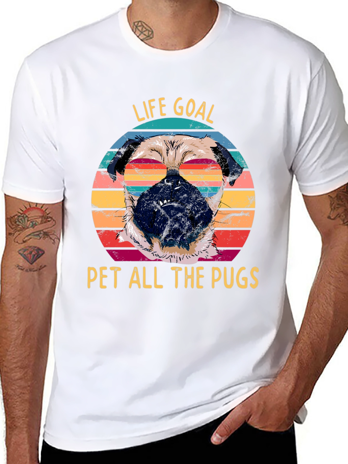 Life Goal Pet All The Pugs Graphic Tee