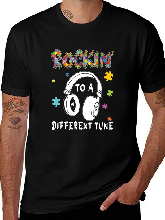 Rockin to a Different Tune Autism Awareness Tee