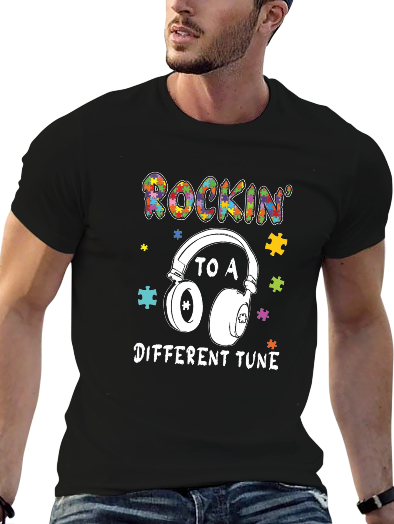 Rockin to a Different Tune Autism Awareness Tee