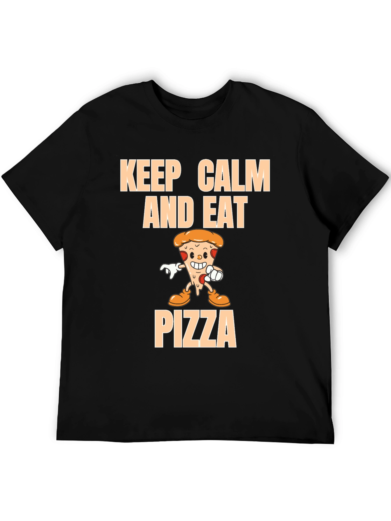 Keep Calm and Eat Pizza Graphic T-Shirt