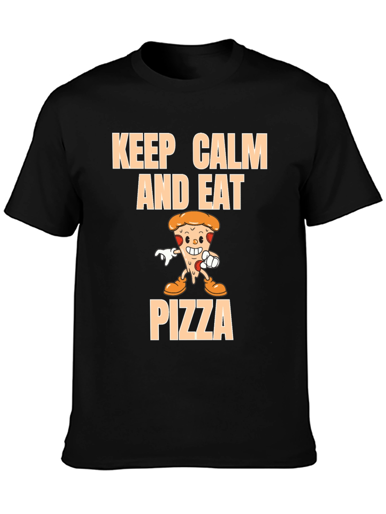 Keep Calm and Eat Pizza Graphic T-Shirt