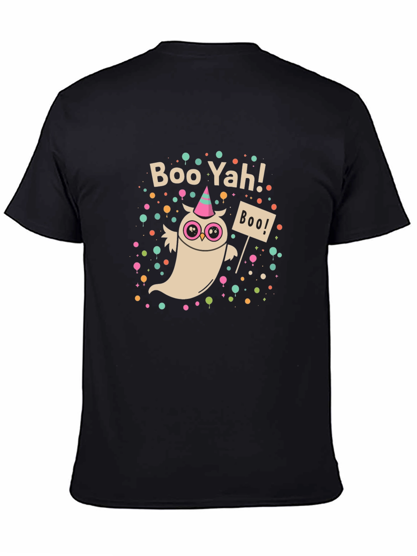 Boo Yah! Ghost Graphic Black T-Shirt