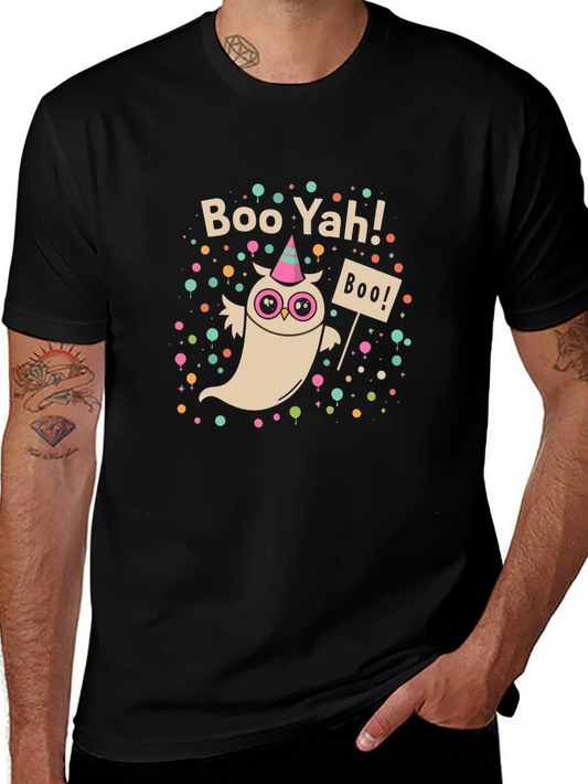 Boo Yah! Ghost Graphic Black T-Shirt