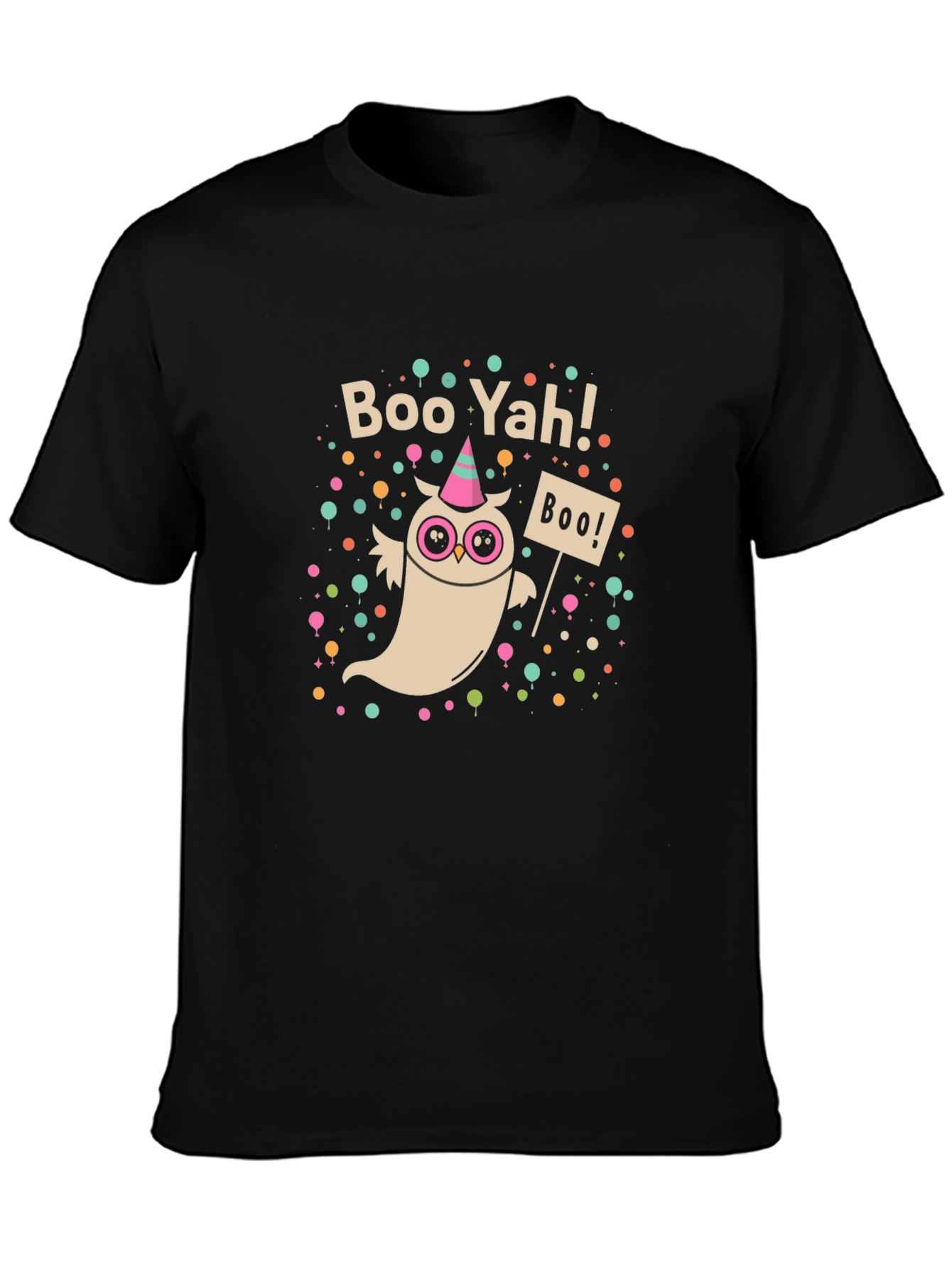 Boo Yah! Ghost Graphic Black T-Shirt