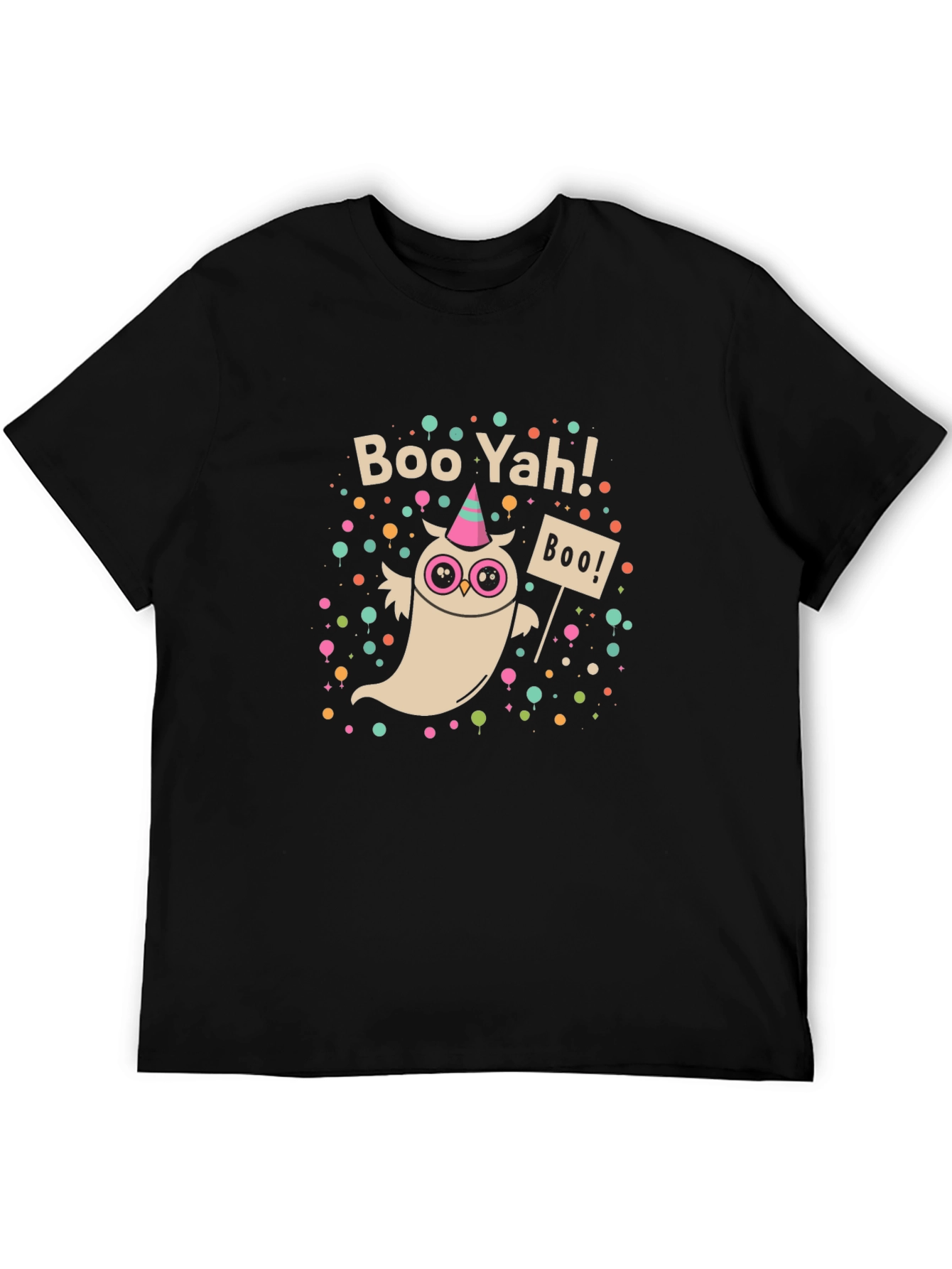 Boo Yah! Ghost Graphic Black T-Shirt