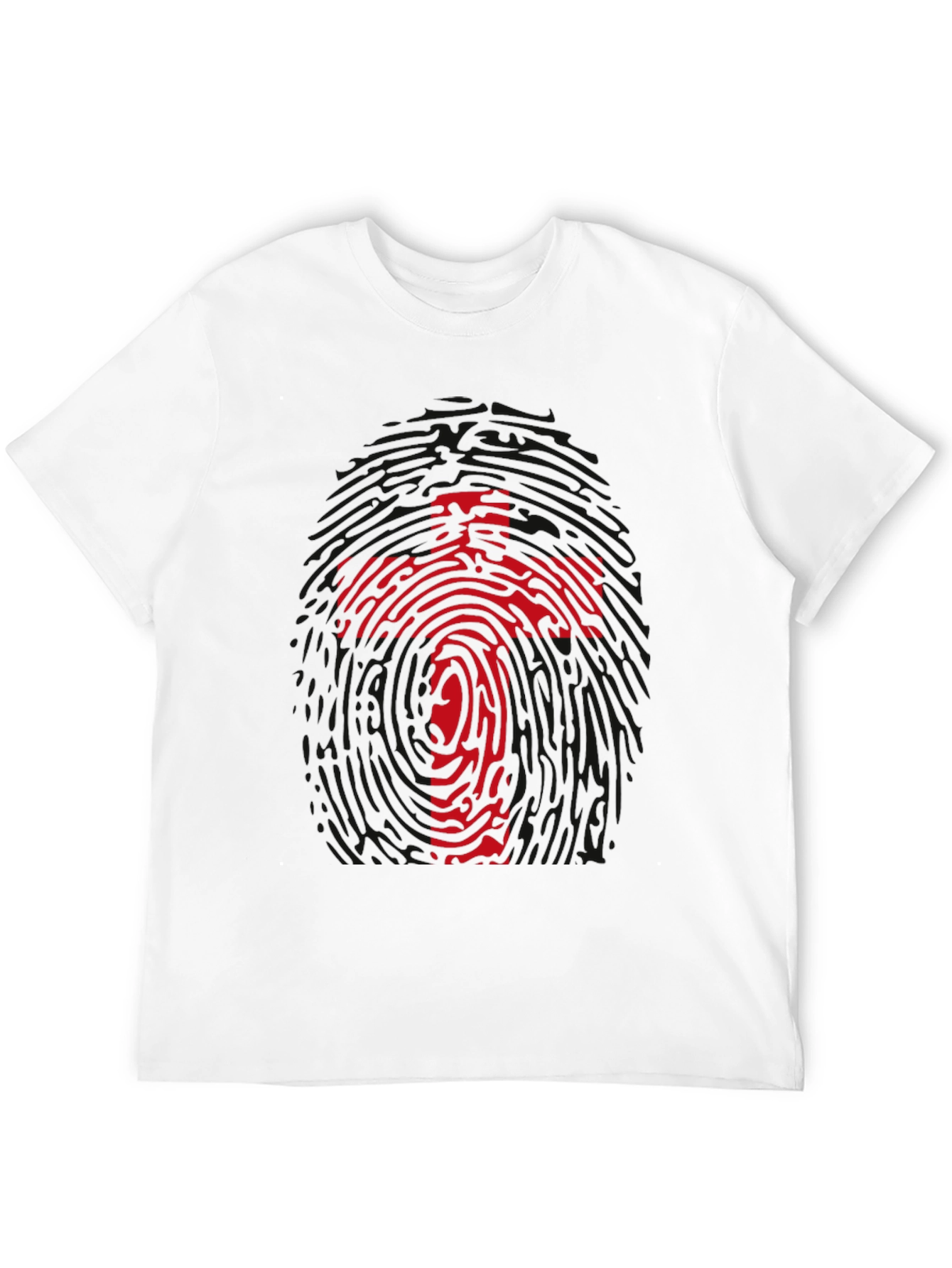Fingerprint Cross Graphic Tee - Black