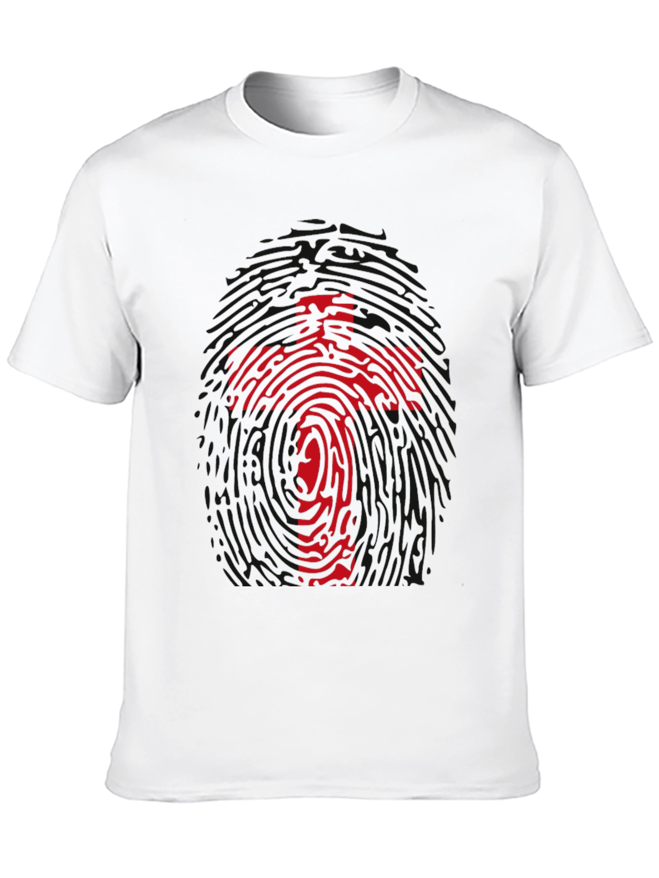 Fingerprint Cross Graphic Tee - Black