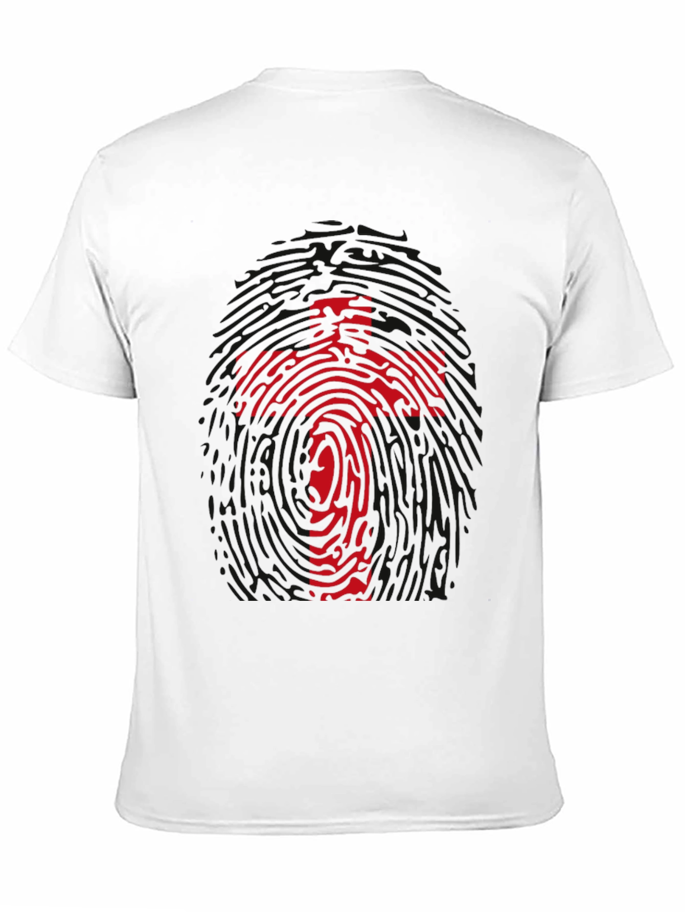 Fingerprint Cross Graphic Tee - Black