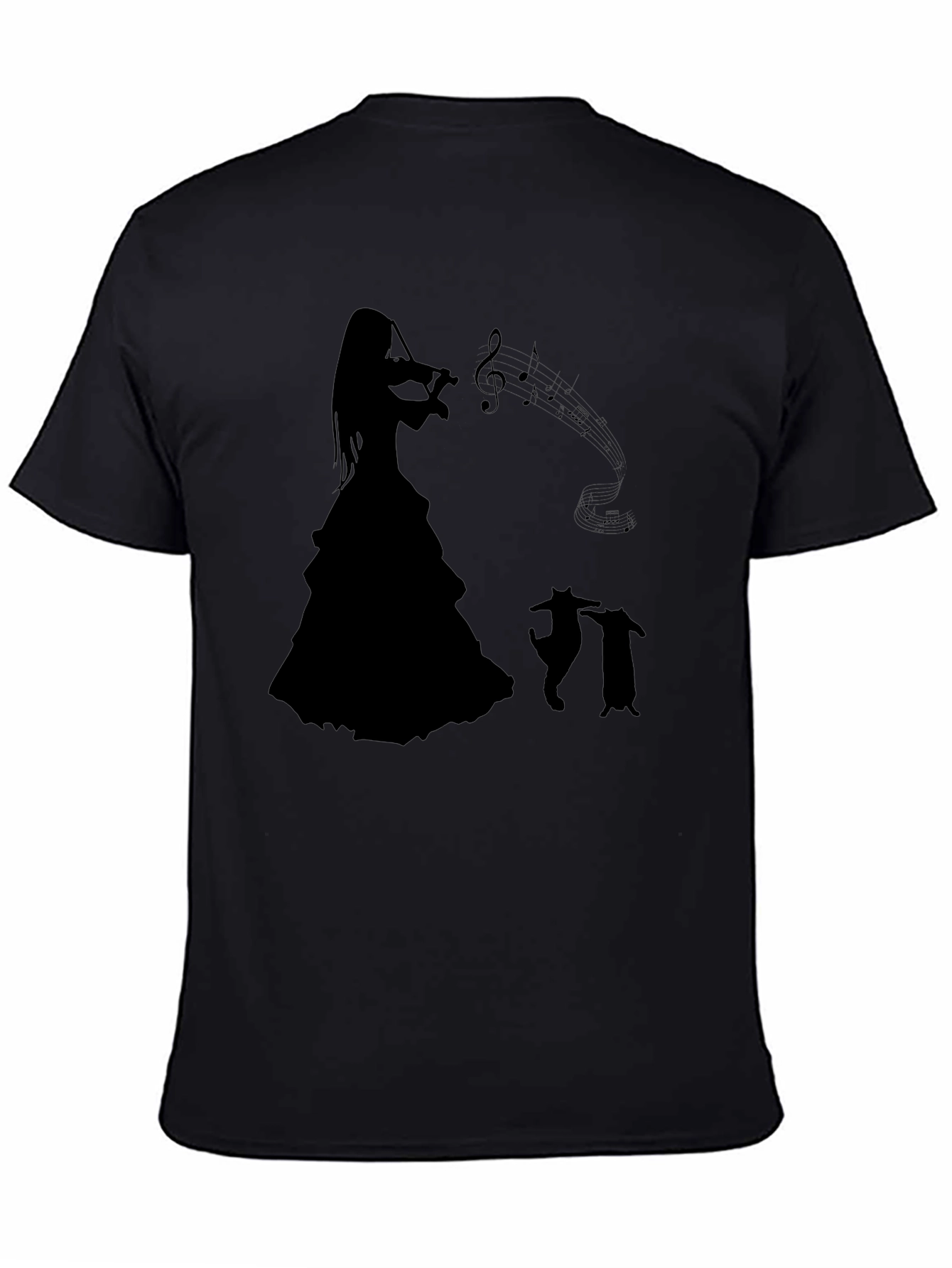Violin Player Graphic Tee - Black Unisex Shirt