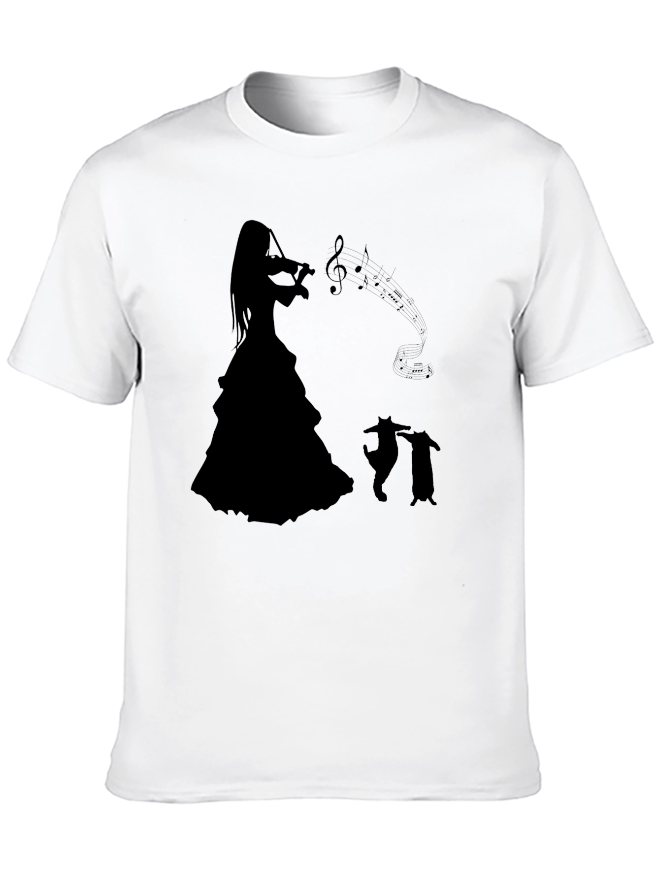 Violin Player Graphic Tee - Black Unisex Shirt
