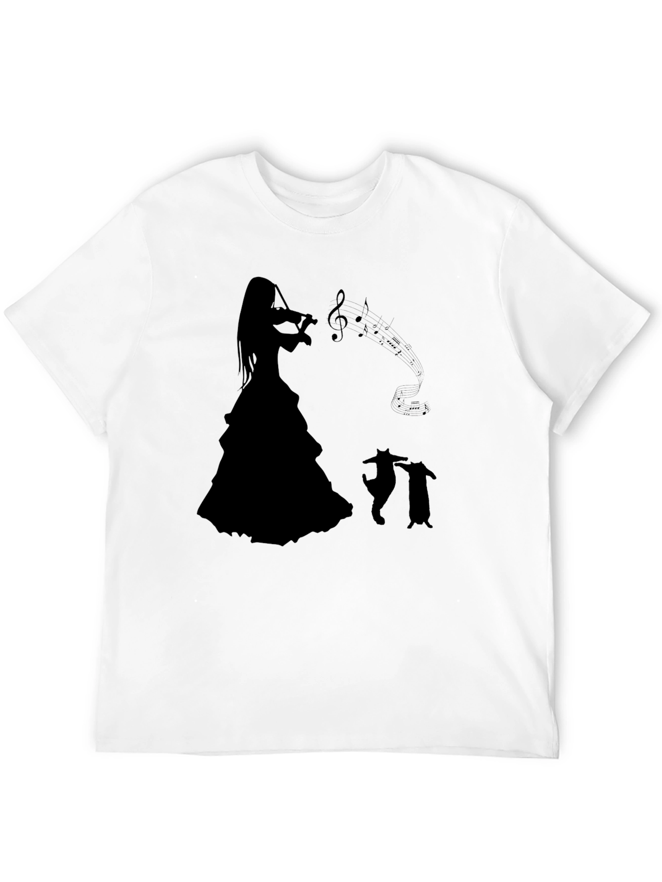 Violin Player Graphic Tee - Black Unisex Shirt