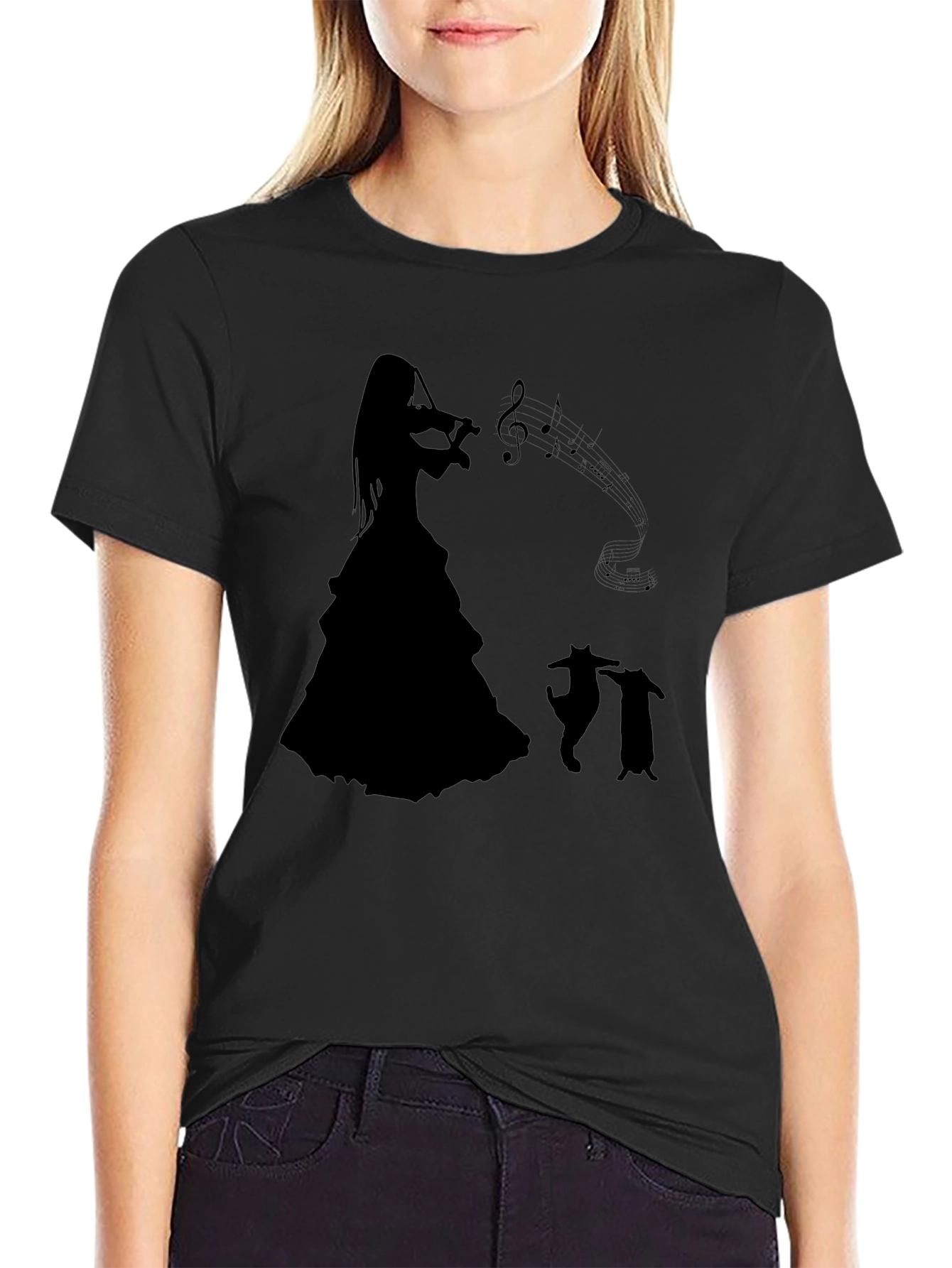 Violin Player Graphic Tee - Black Unisex Shirt