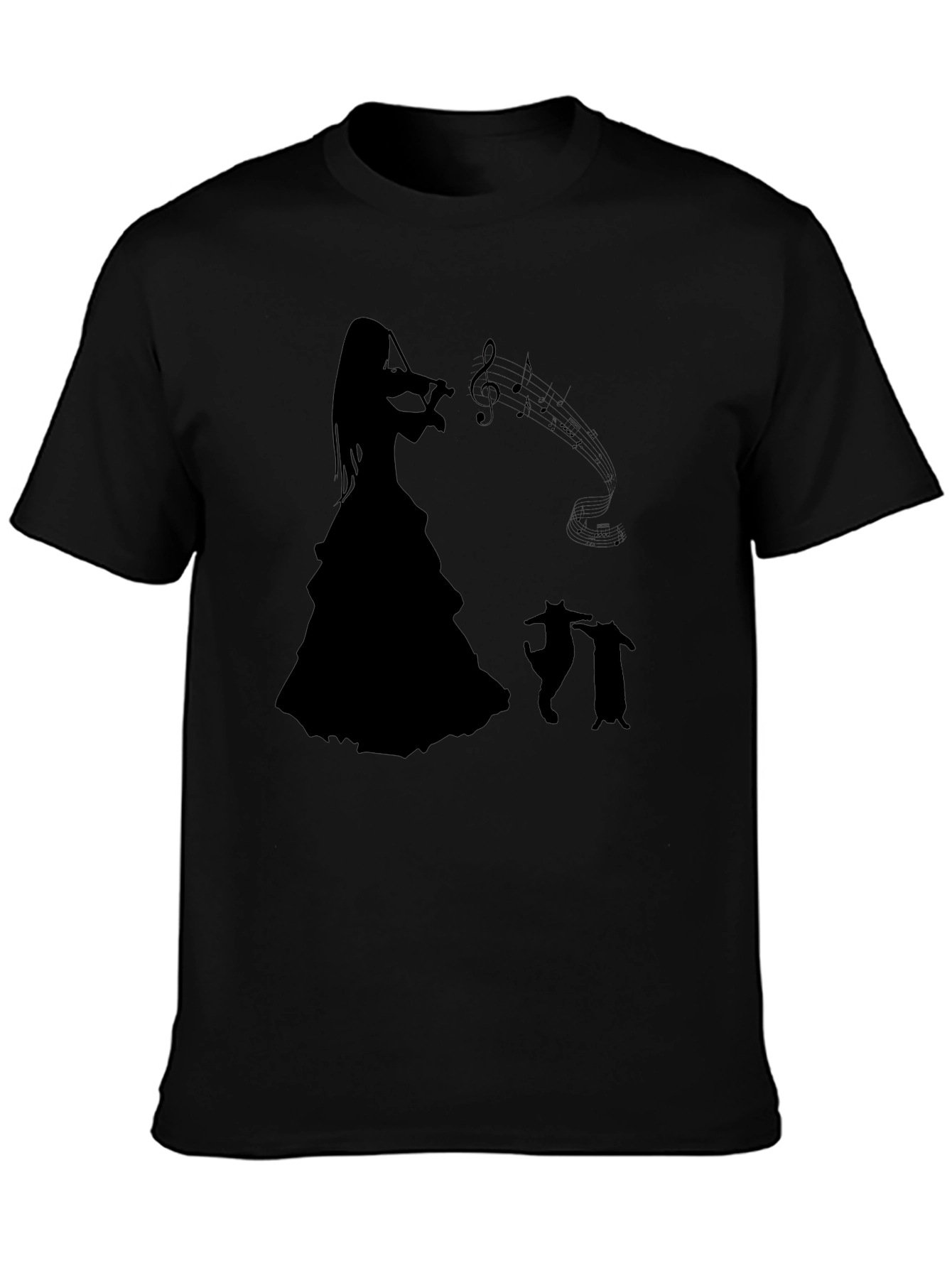 Violin Player Graphic Tee - Black Unisex Shirt