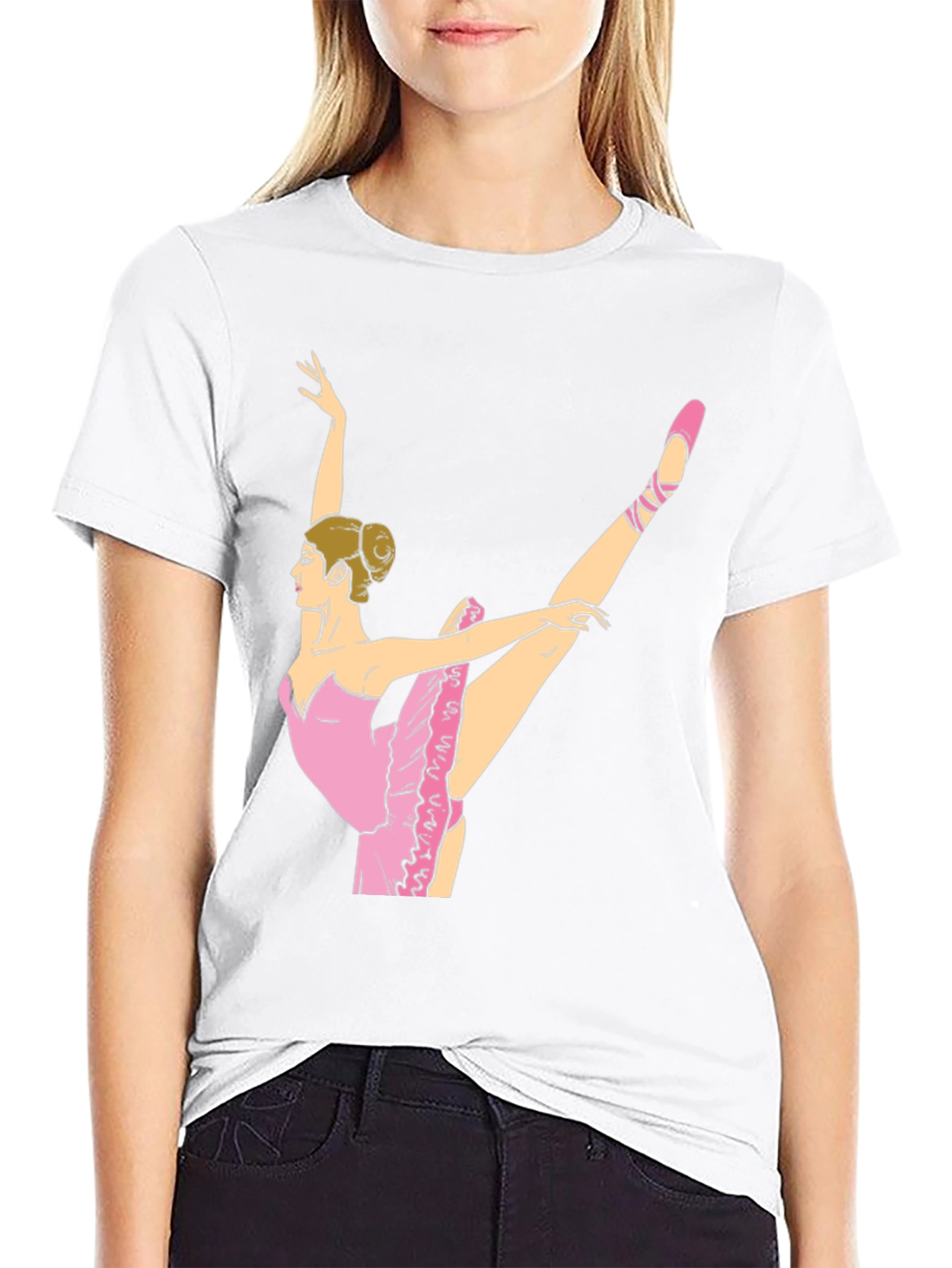 Ballet Dancer Graphic T-Shirt - Black